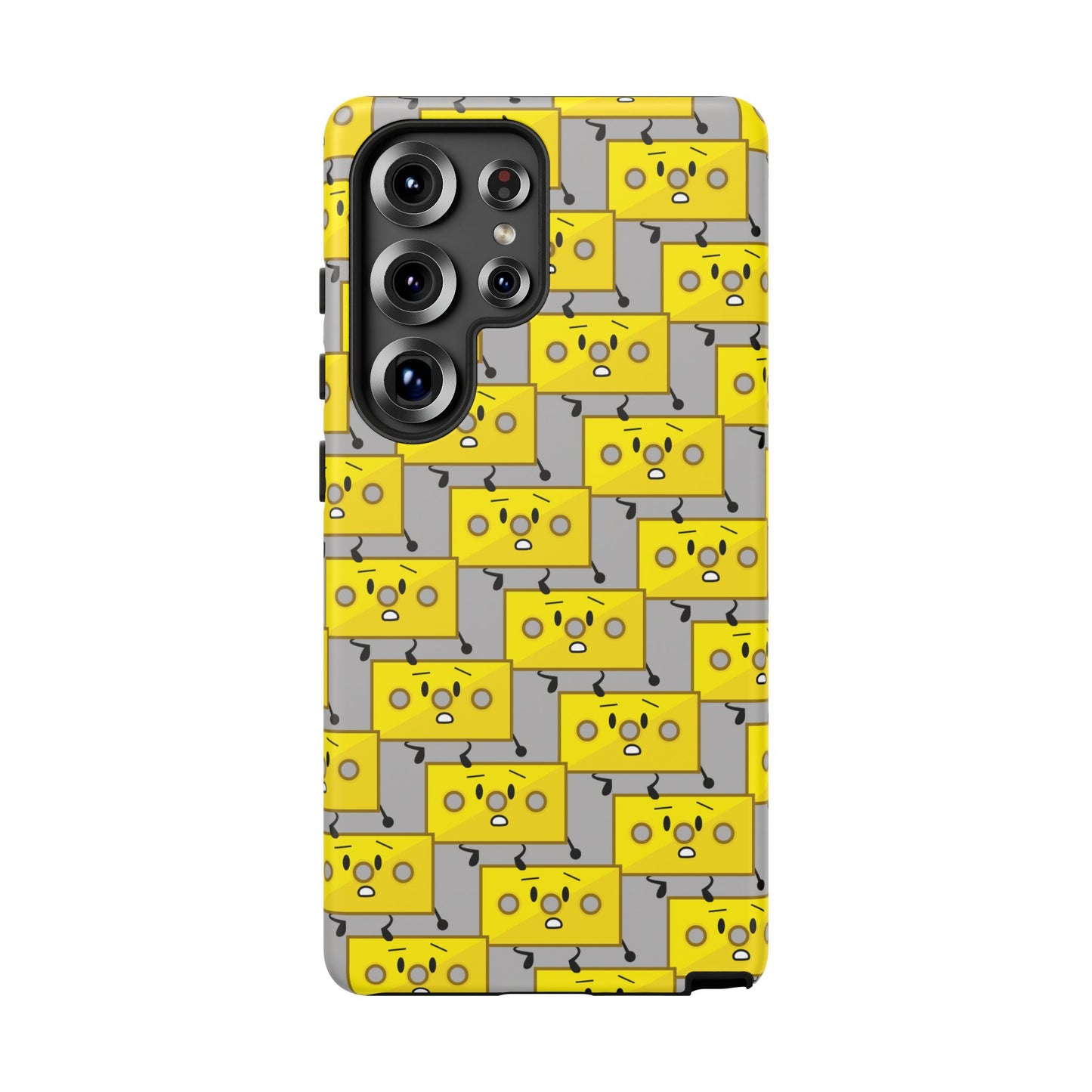 Cute Yellow Brick Pattern Phone Case — Cute Face Cartoon Protective iPhone Cover