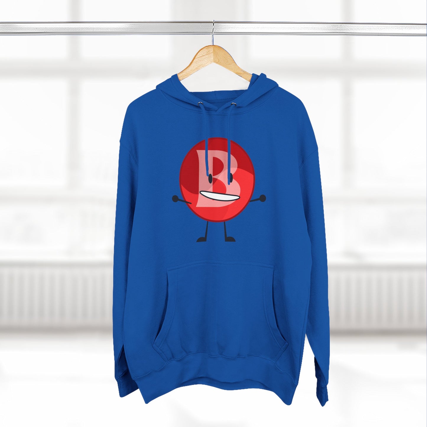 Funny Red Button Character Hoodie – "Branimator" Graphic Fleece Pullover