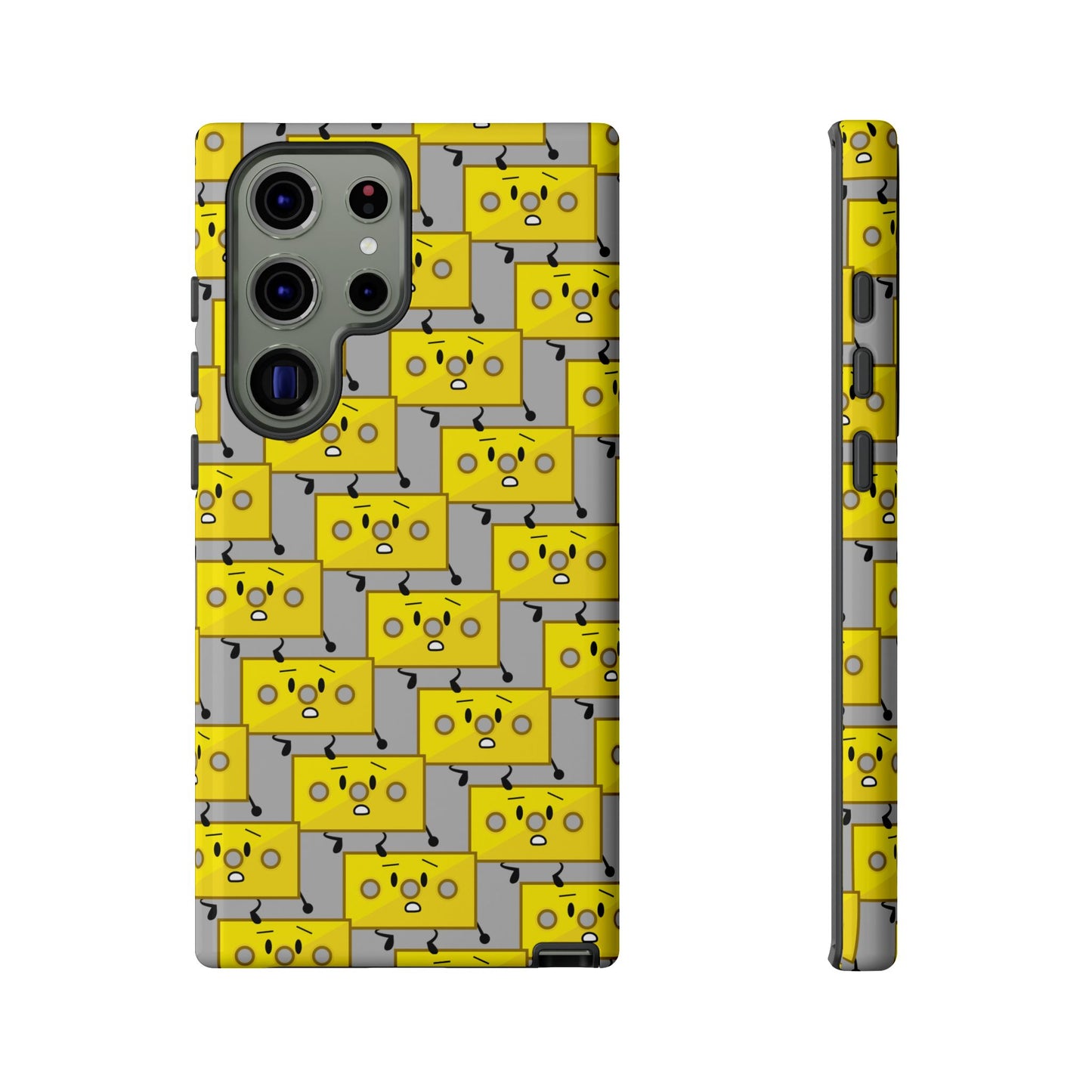 Cute Yellow Brick Pattern Phone Case — Cute Face Cartoon Protective iPhone Cover