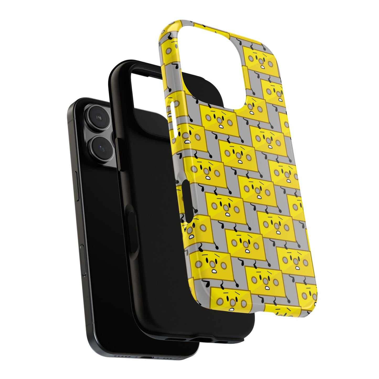 Cute Yellow Brick Pattern Phone Case — Cute Face Cartoon Protective iPhone Cover