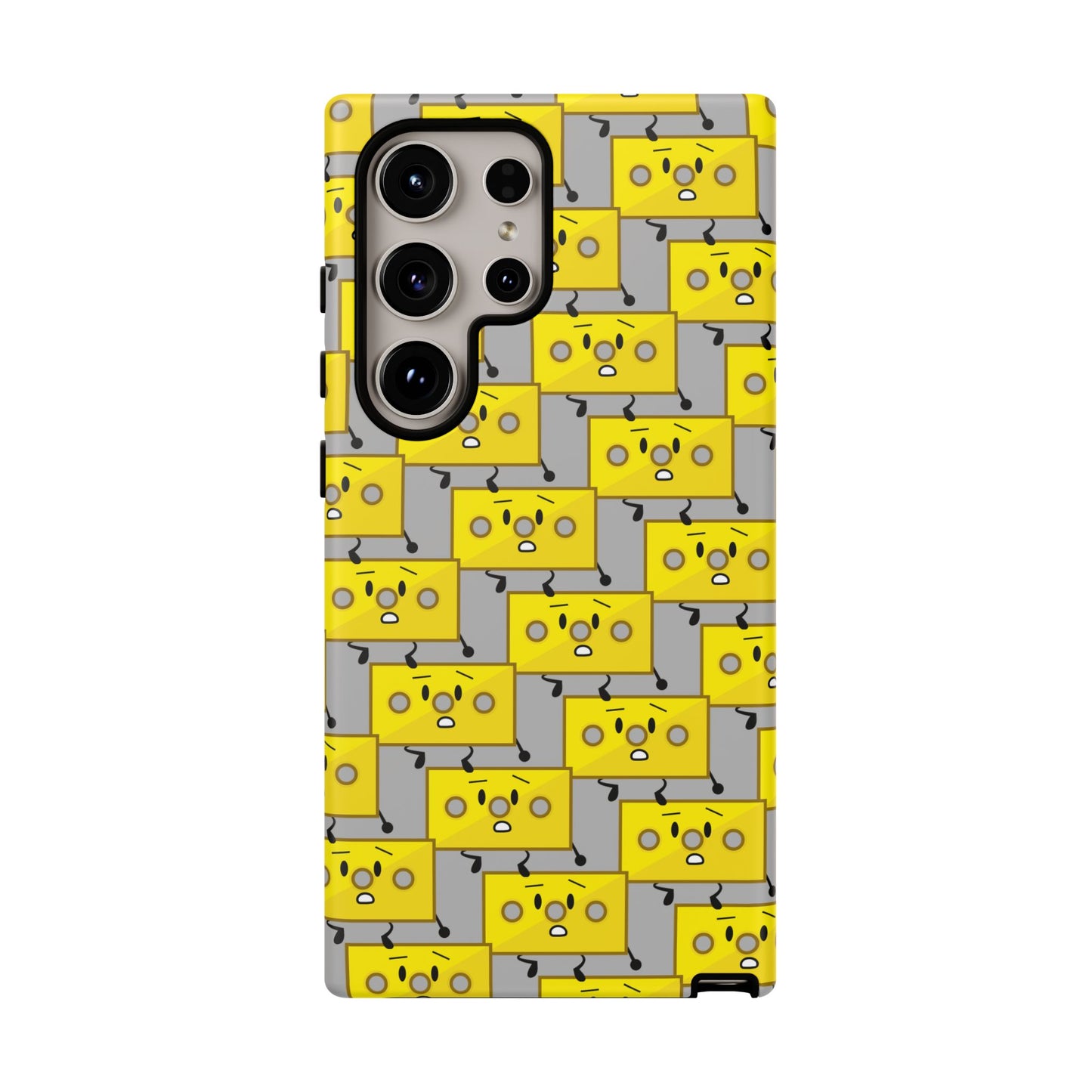 Cute Yellow Brick Pattern Phone Case — Cute Face Cartoon Protective iPhone Cover