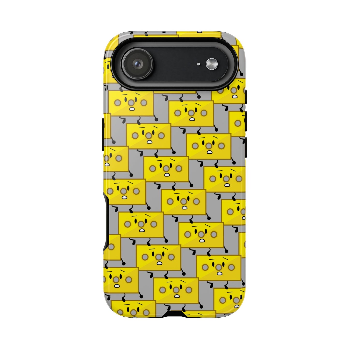 Cute Yellow Brick Pattern Phone Case — Cute Face Cartoon Protective iPhone Cover