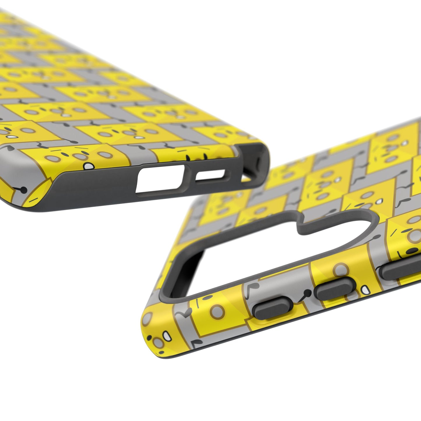 Cute Yellow Brick Pattern Phone Case — Cute Face Cartoon Protective iPhone Cover