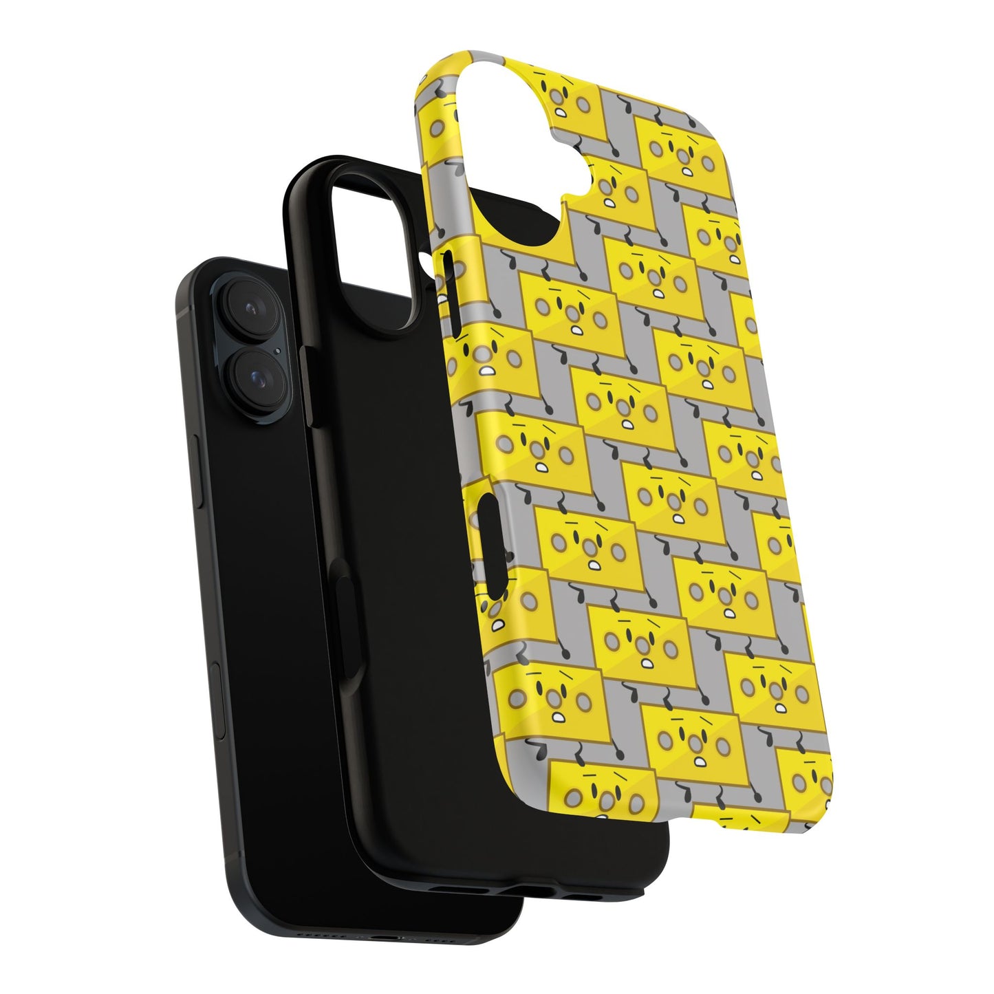 Cute Yellow Brick Pattern Phone Case — Cute Face Cartoon Protective iPhone Cover
