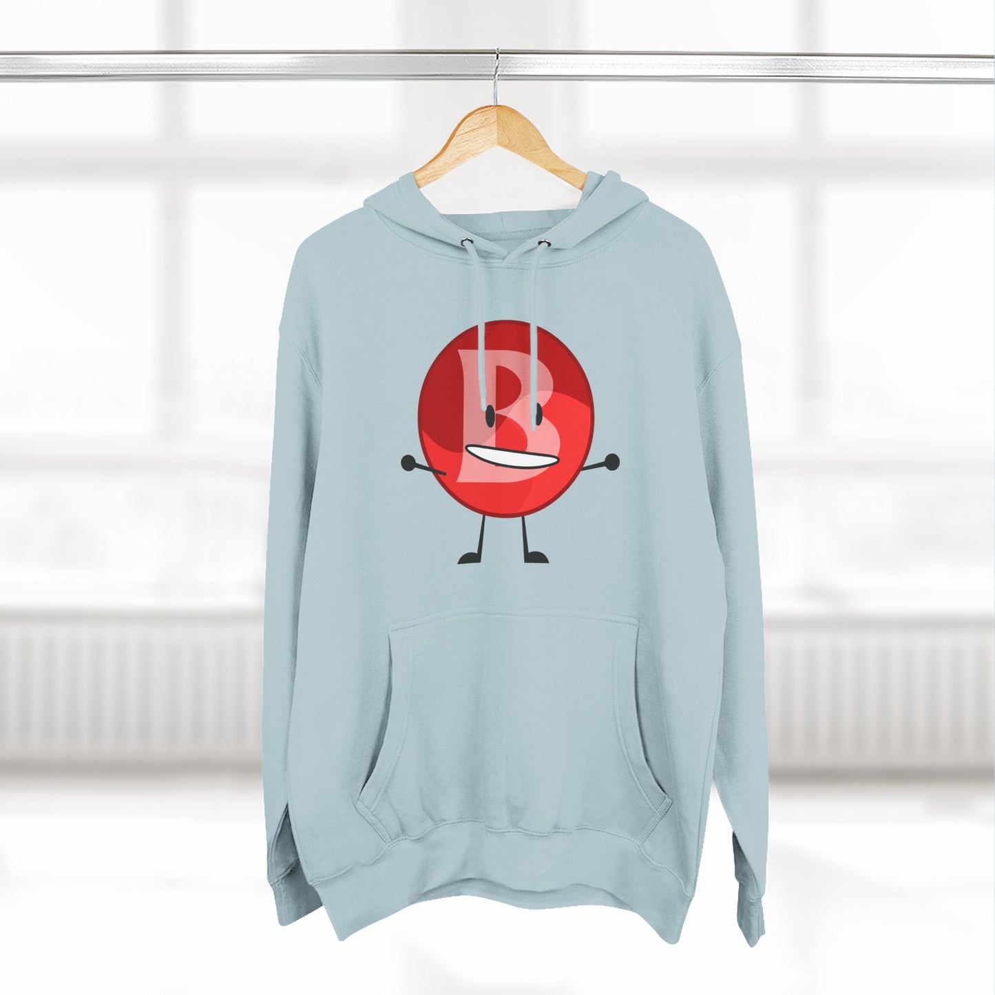 Funny Red Button Character Hoodie – "Branimator" Graphic Fleece Pullover