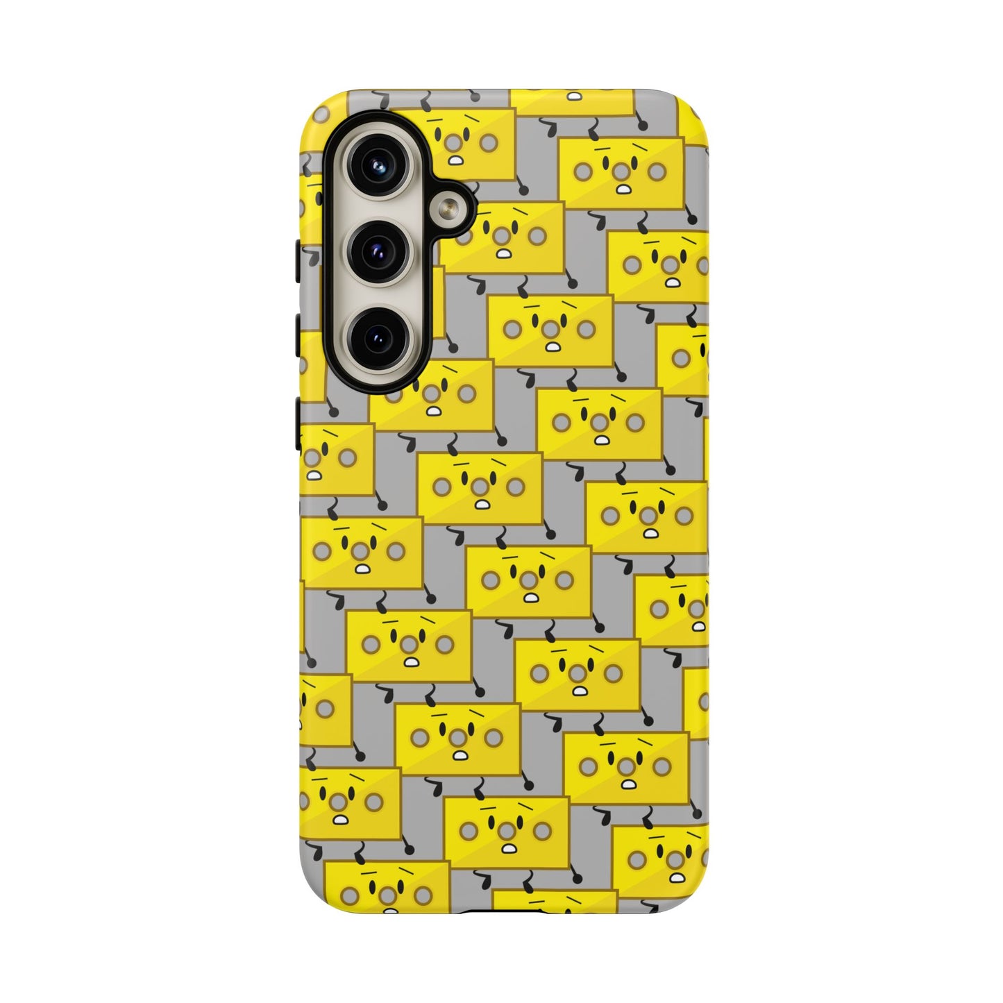 Cute Yellow Brick Pattern Phone Case — Cute Face Cartoon Protective iPhone Cover