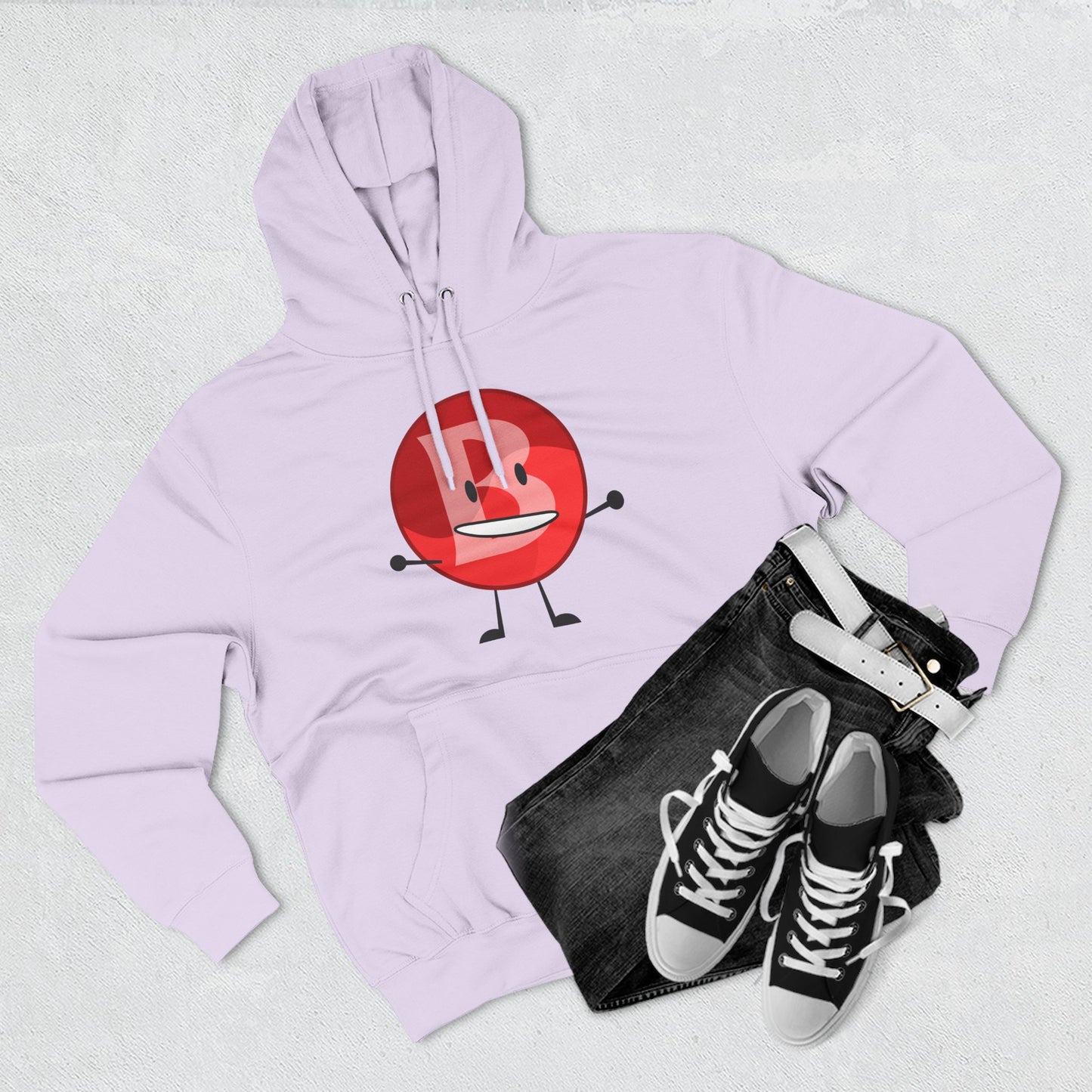 Funny Red Button Character Hoodie – "Branimator" Graphic Fleece Pullover
