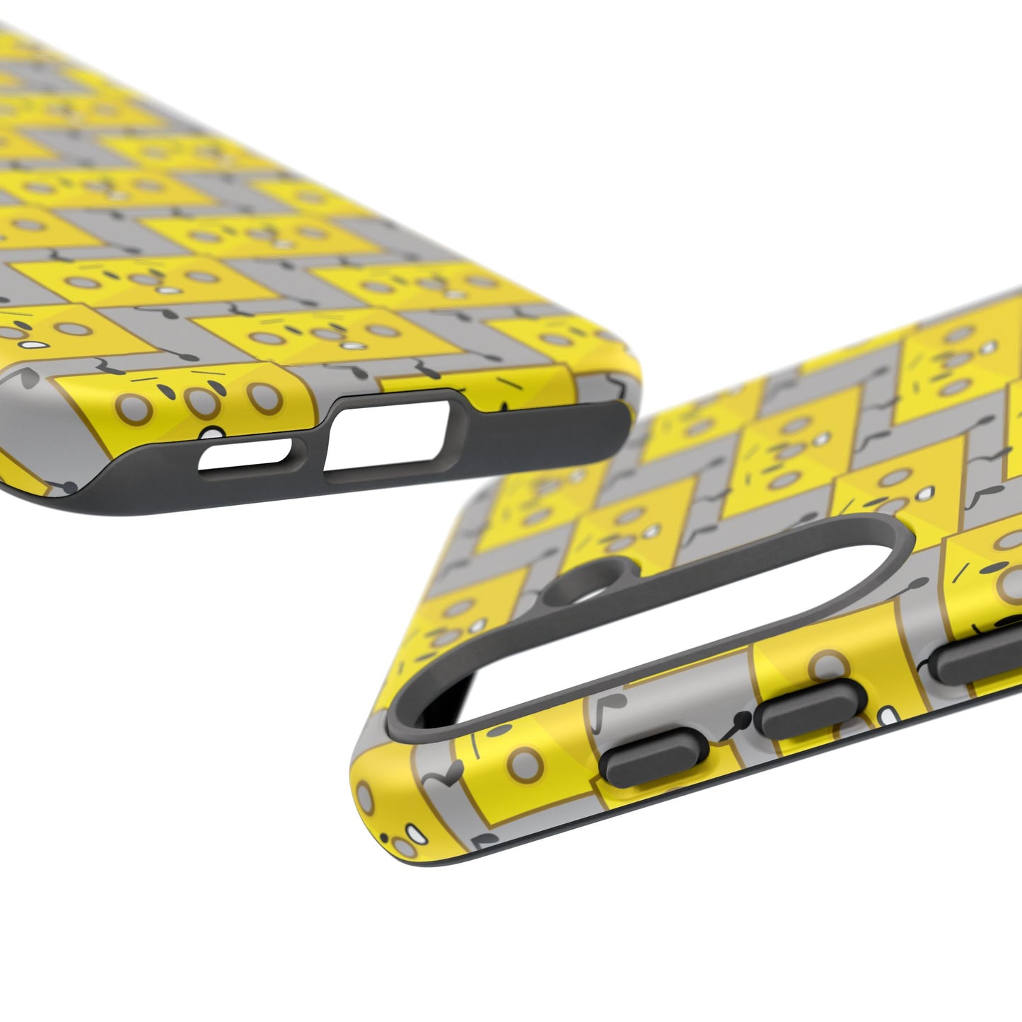 Cute Yellow Brick Pattern Phone Case — Cute Face Cartoon Protective iPhone Cover