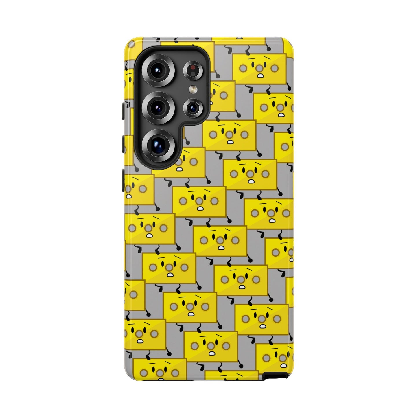 Cute Yellow Brick Pattern Phone Case — Cute Face Cartoon Protective iPhone Cover