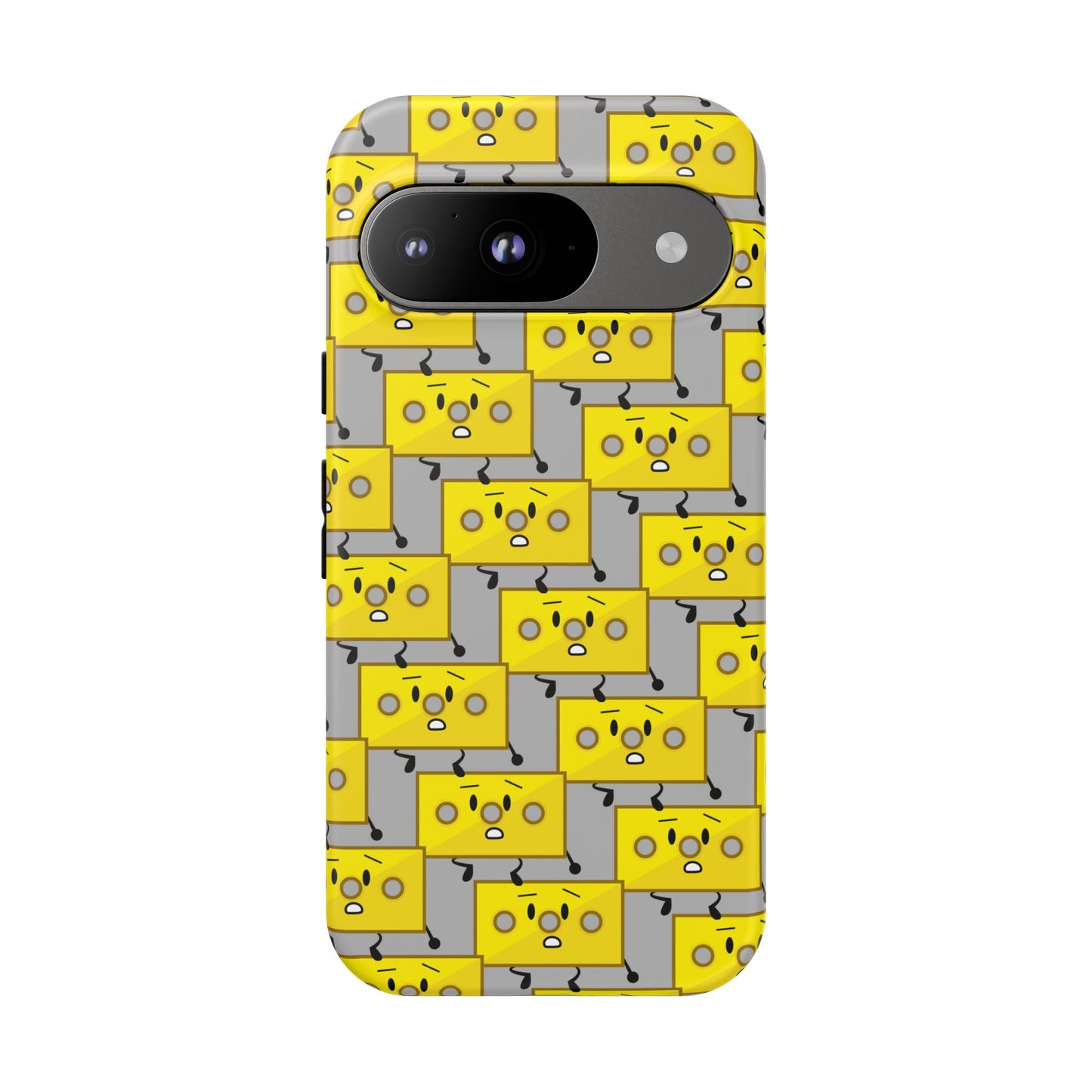Cute Yellow Brick Pattern Phone Case — Cute Face Cartoon Protective iPhone Cover