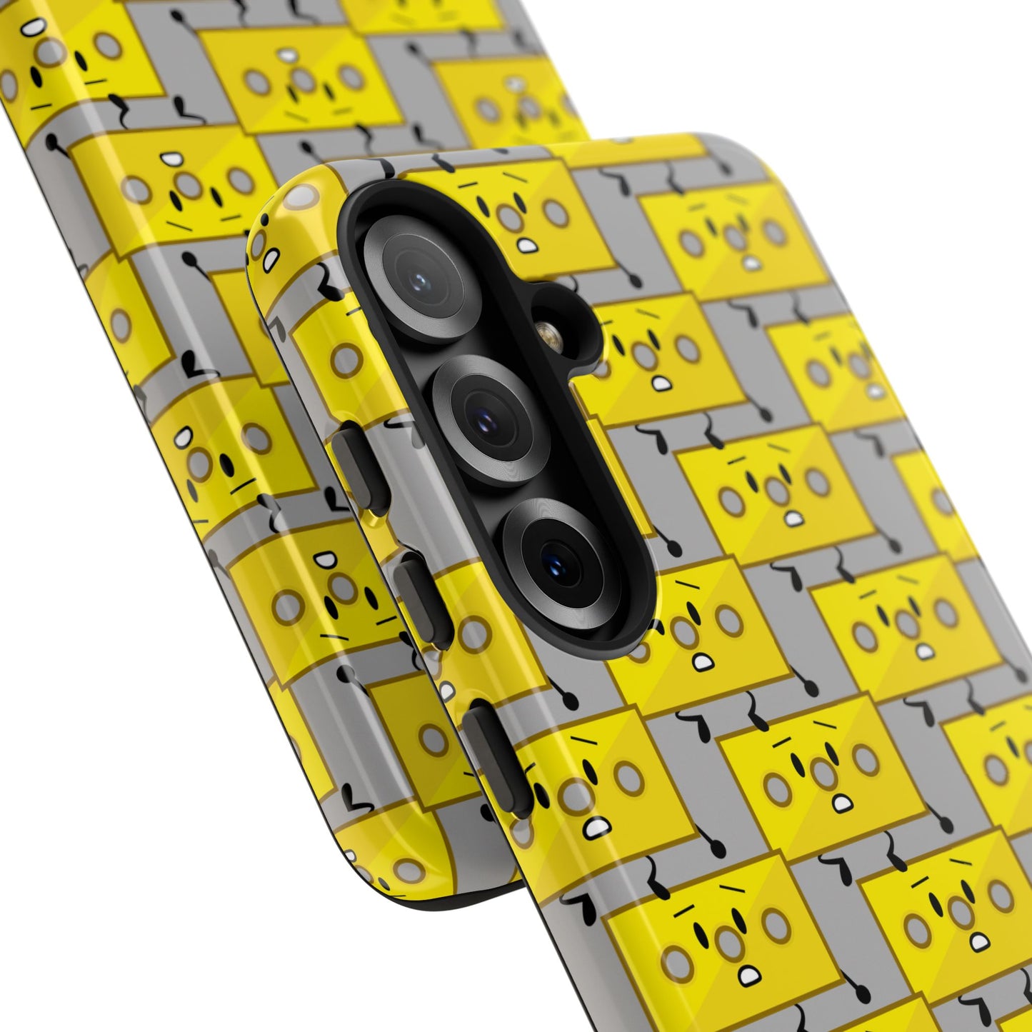 Cute Yellow Brick Pattern Phone Case — Cute Face Cartoon Protective iPhone Cover