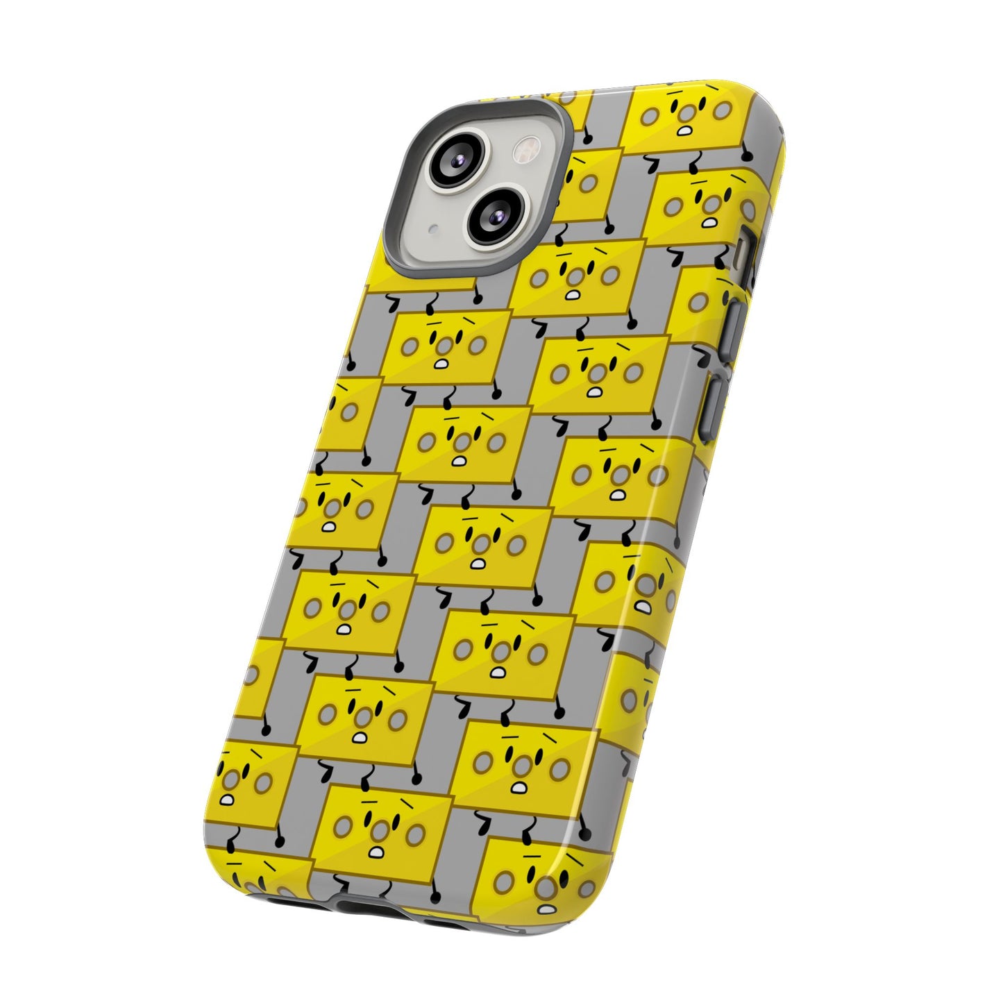 Cute Yellow Brick Pattern Phone Case — Cute Face Cartoon Protective iPhone Cover