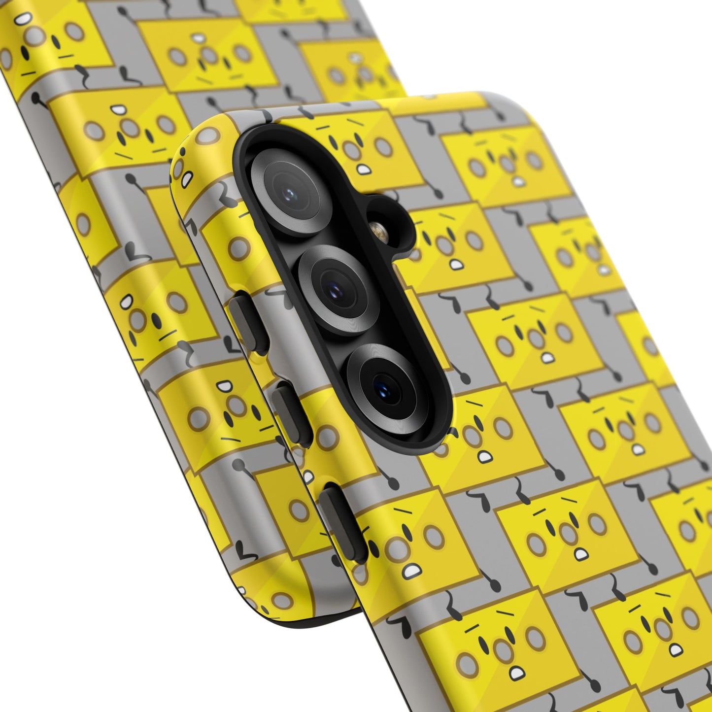 Cute Yellow Brick Pattern Phone Case — Cute Face Cartoon Protective iPhone Cover