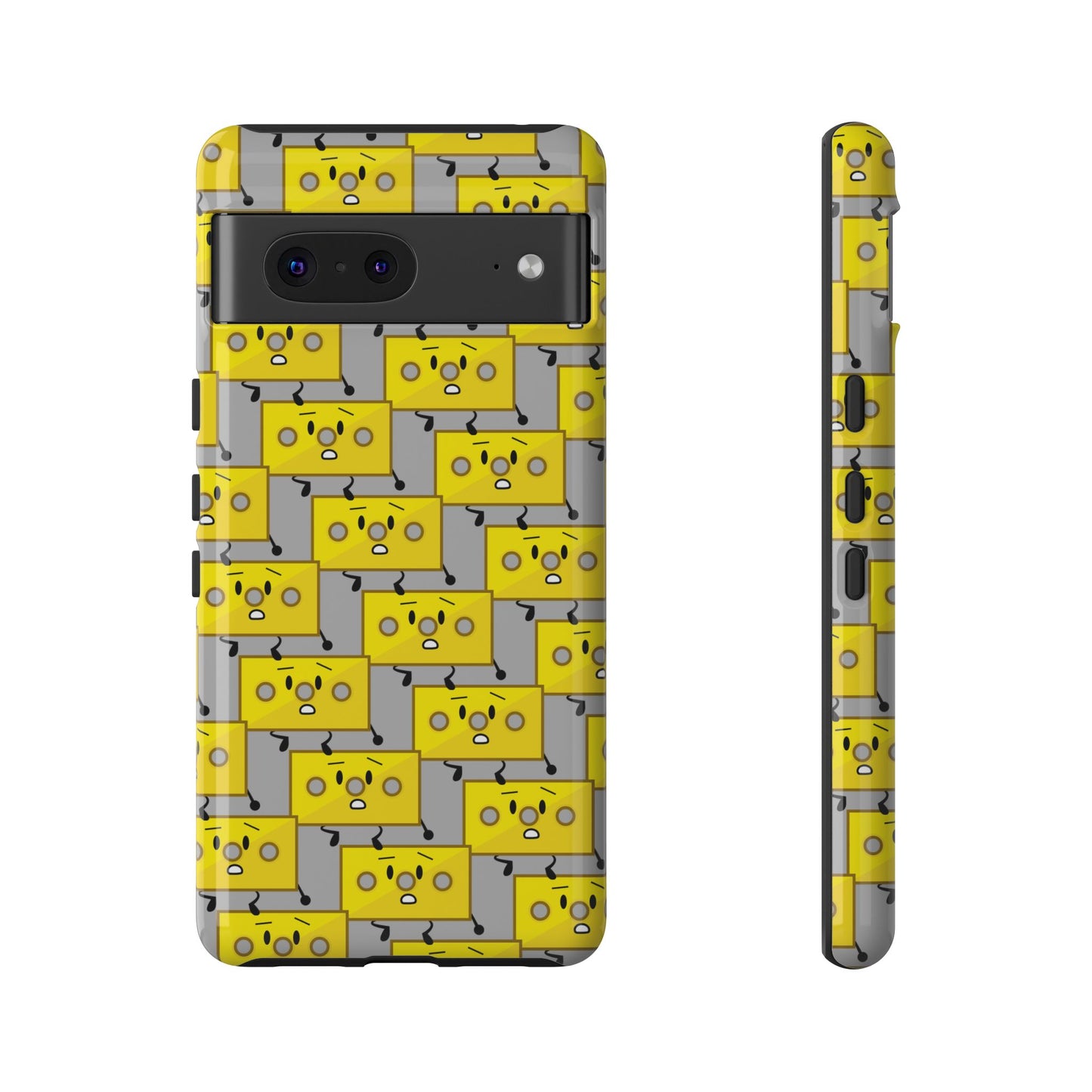 Cute Yellow Brick Pattern Phone Case — Cute Face Cartoon Protective iPhone Cover