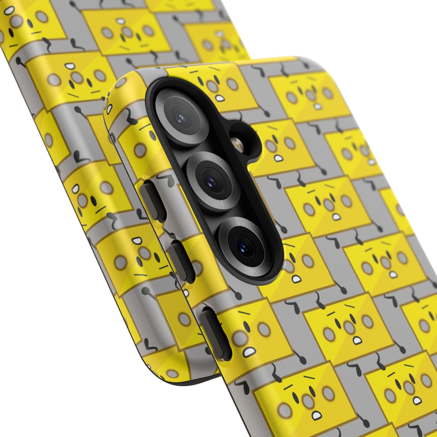 Cute Yellow Brick Pattern Phone Case — Cute Face Cartoon Protective iPhone Cover