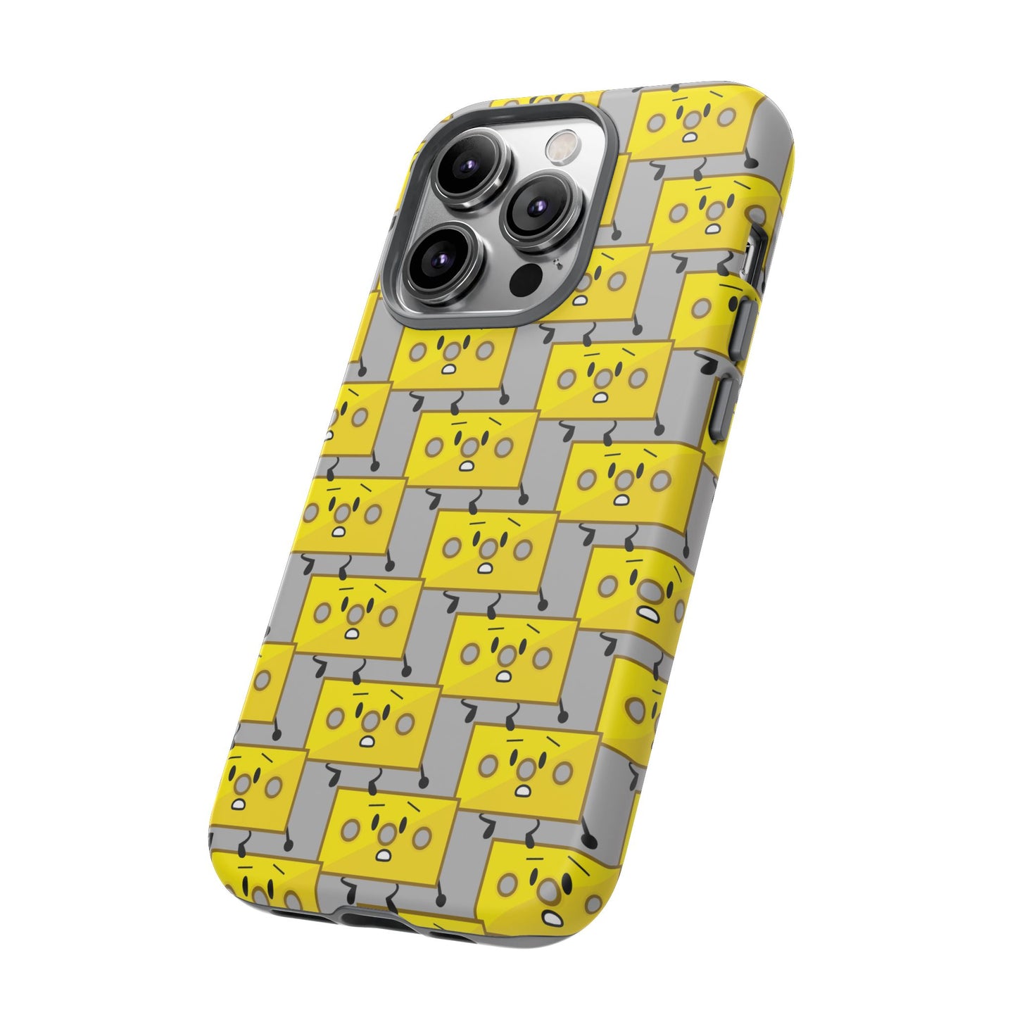 Cute Yellow Brick Pattern Phone Case — Cute Face Cartoon Protective iPhone Cover