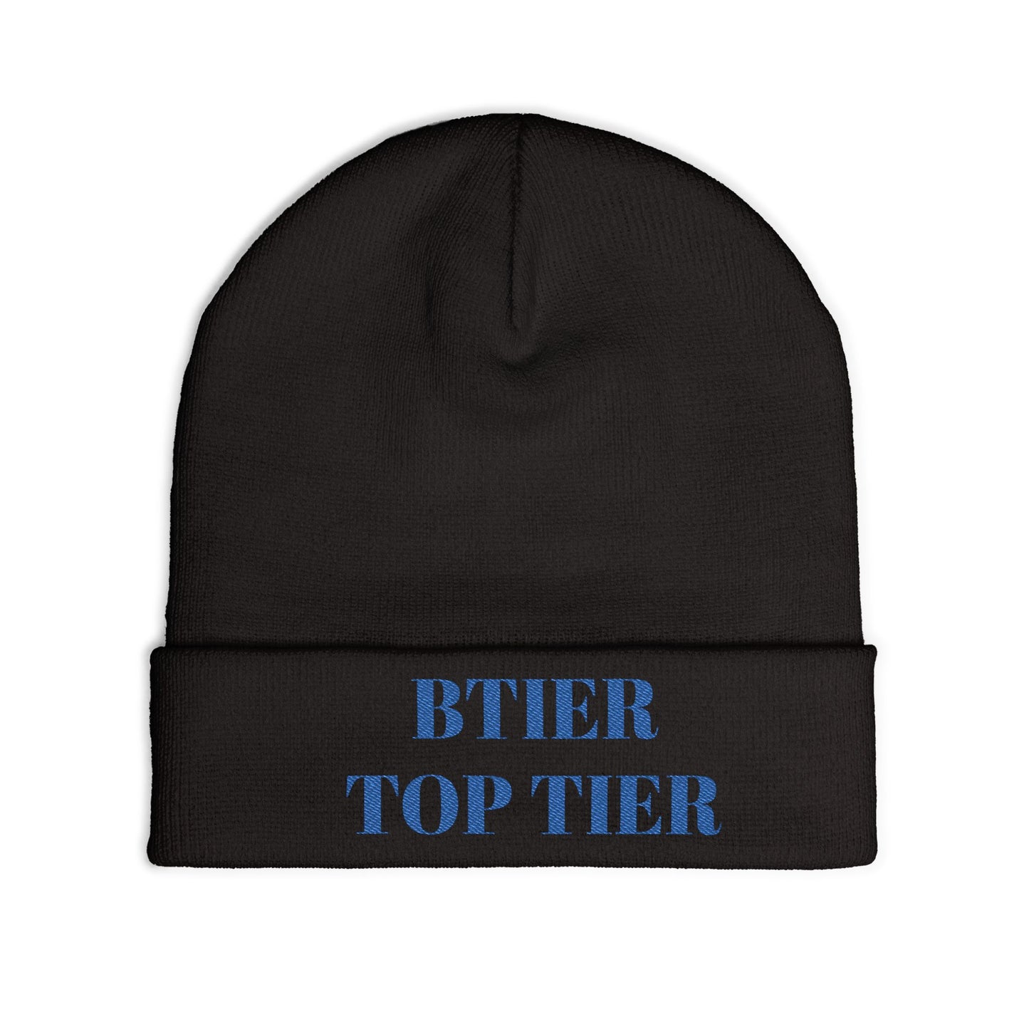 BTIER TOP TIER Embroidered Knit Beanie —Winter Hat