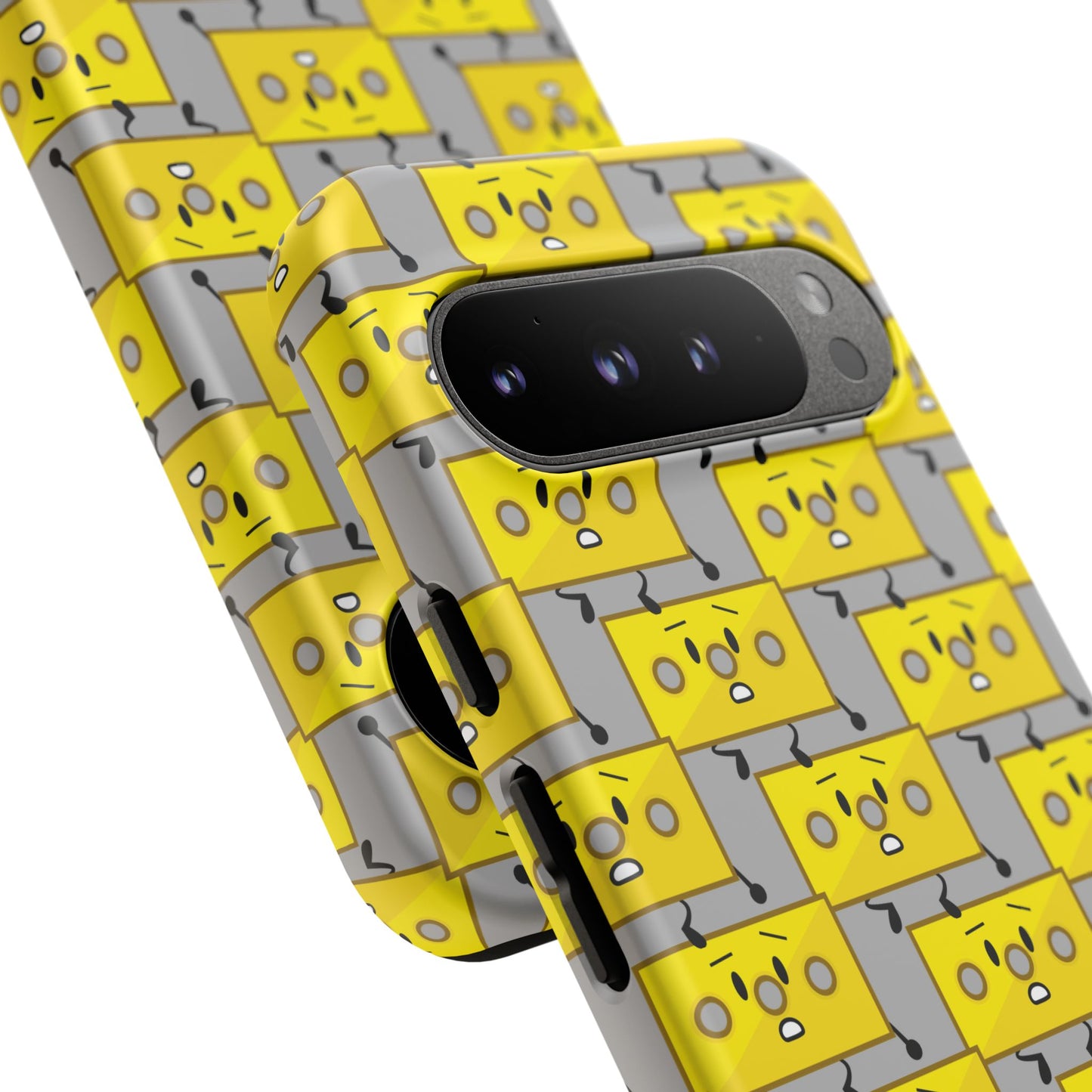Cute Yellow Brick Pattern Phone Case — Cute Face Cartoon Protective iPhone Cover