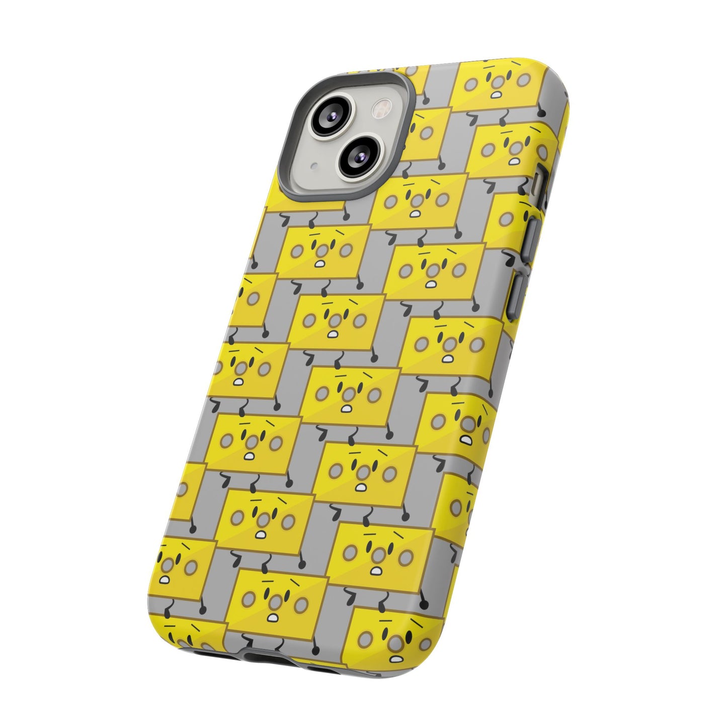 Cute Yellow Brick Pattern Phone Case — Cute Face Cartoon Protective iPhone Cover