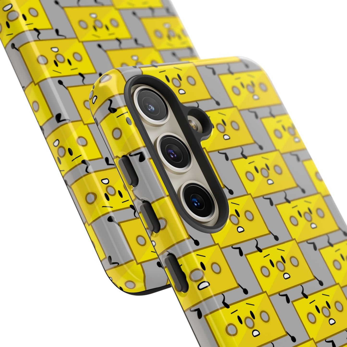 Cute Yellow Brick Pattern Phone Case — Cute Face Cartoon Protective iPhone Cover