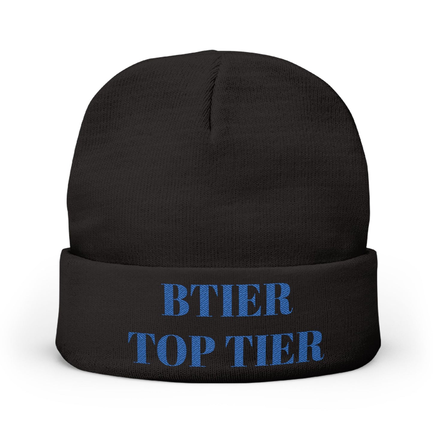 BTIER TOP TIER Embroidered Knit Beanie —Winter Hat