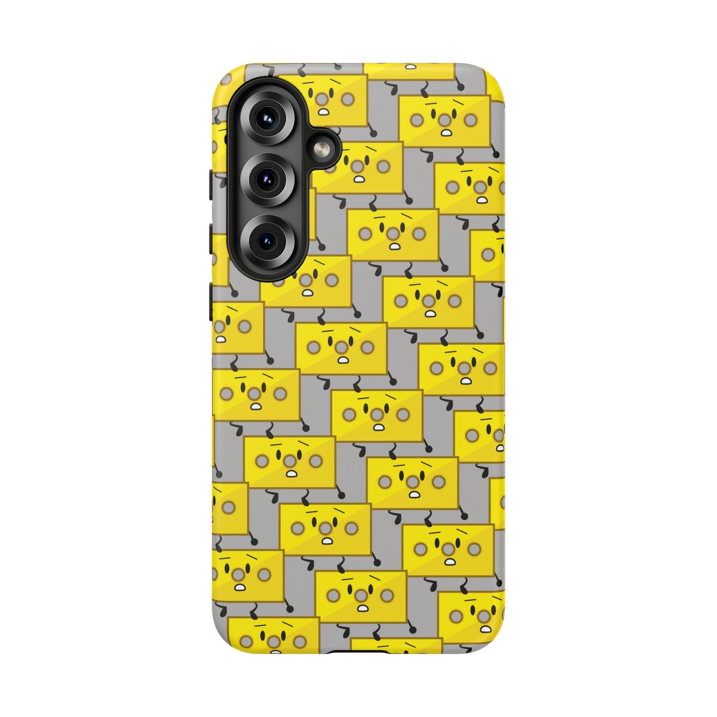 Cute Yellow Brick Pattern Phone Case — Cute Face Cartoon Protective iPhone Cover