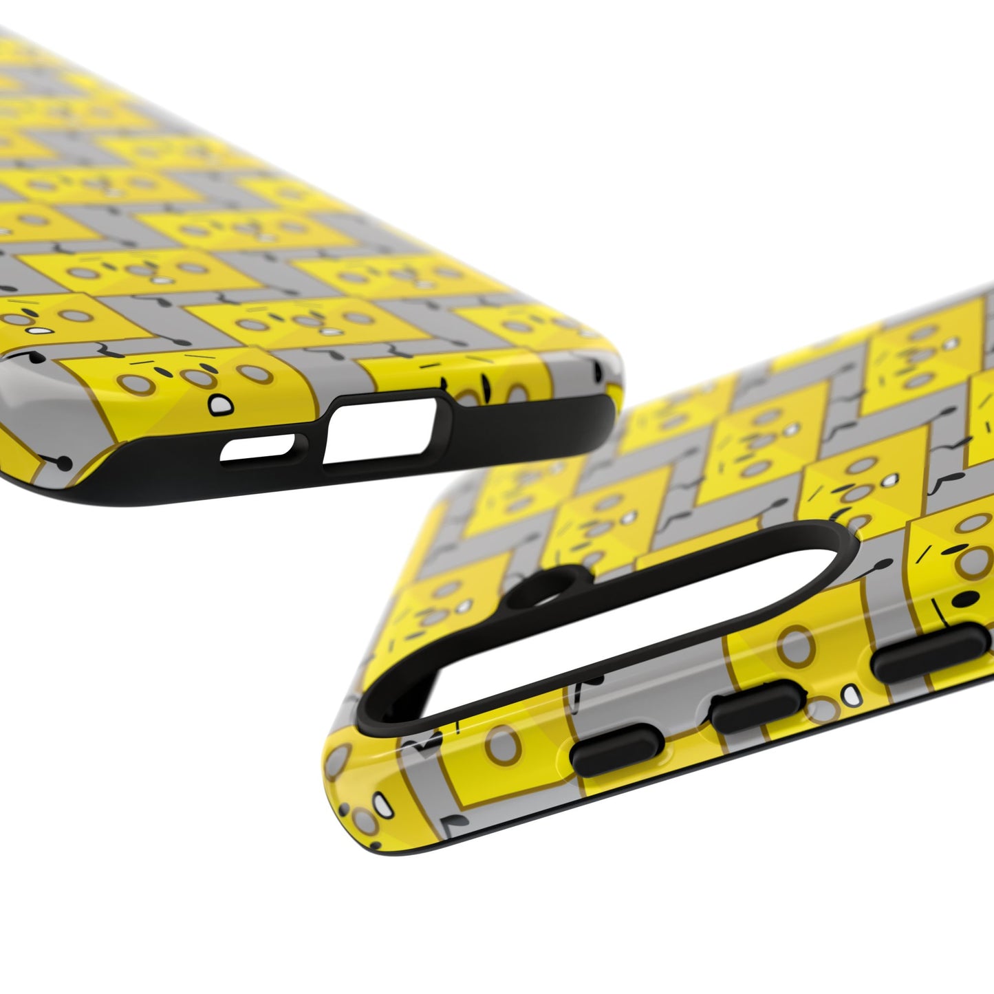 Cute Yellow Brick Pattern Phone Case — Cute Face Cartoon Protective iPhone Cover