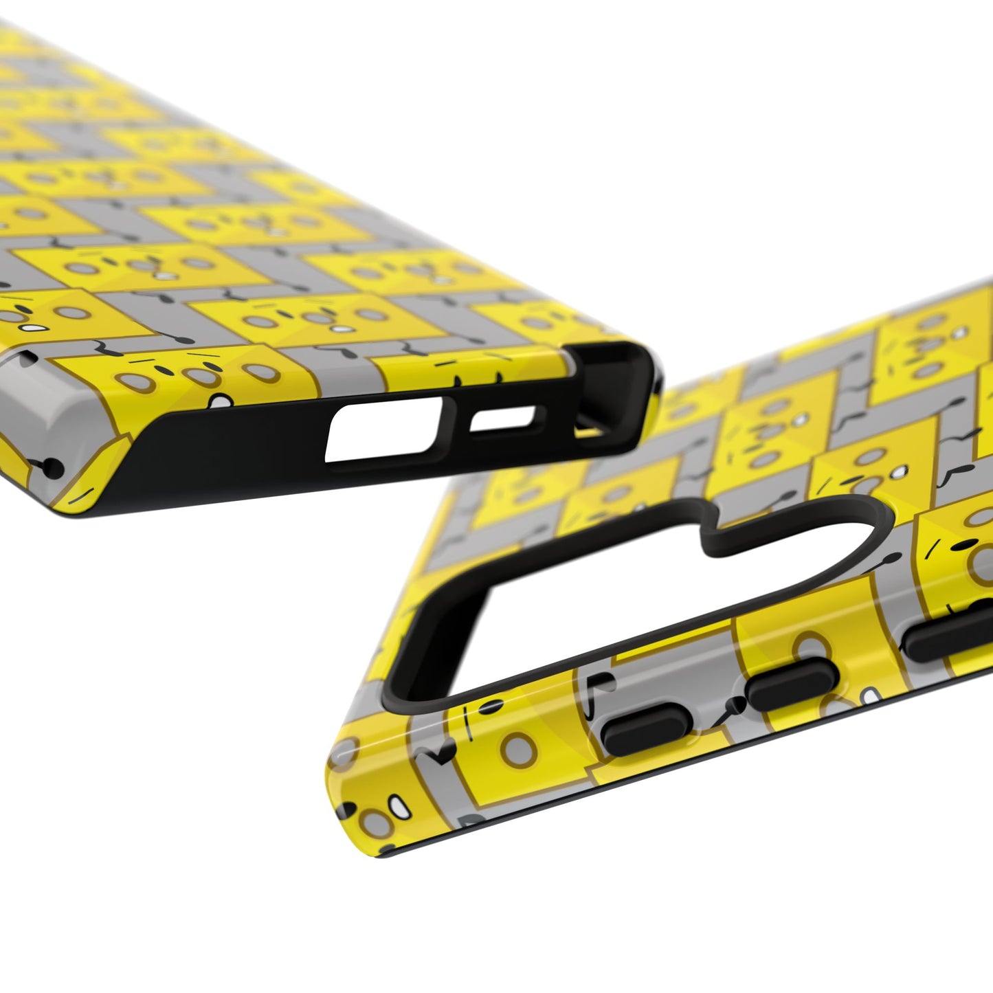 Cute Yellow Brick Pattern Phone Case — Cute Face Cartoon Protective iPhone Cover