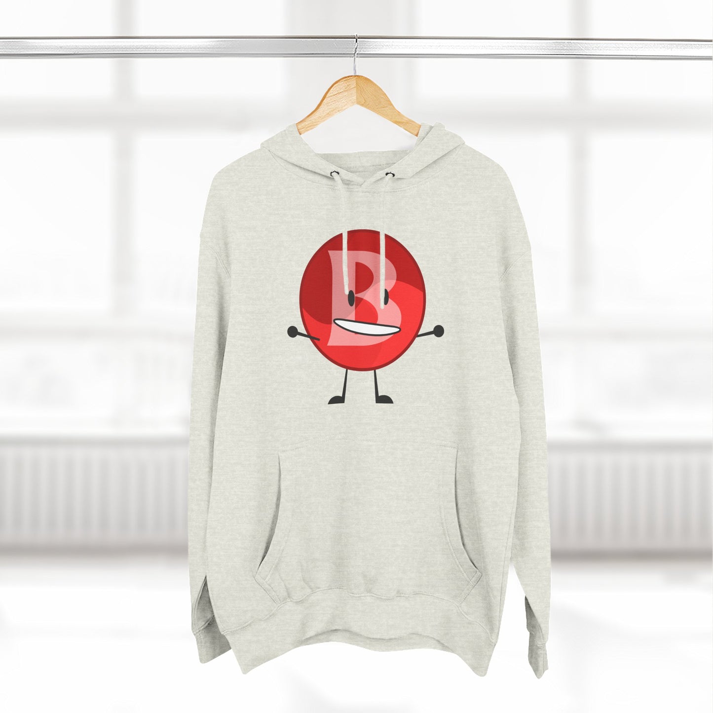 Funny Red Button Character Hoodie – "Branimator" Graphic Fleece Pullover