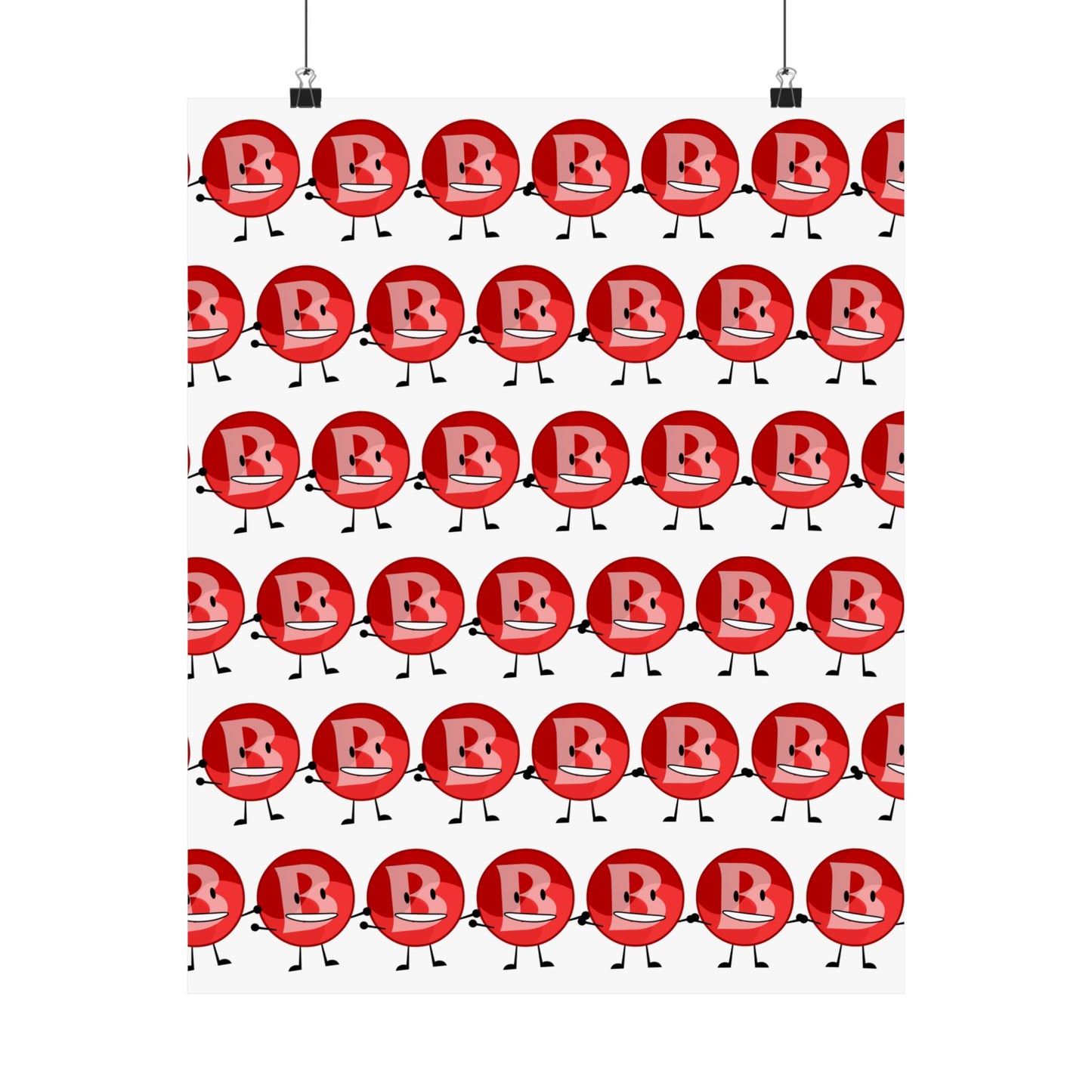 Branimator logo Pattern Matte Poster — Playful Repeating Illustration for  Rooms & Offices