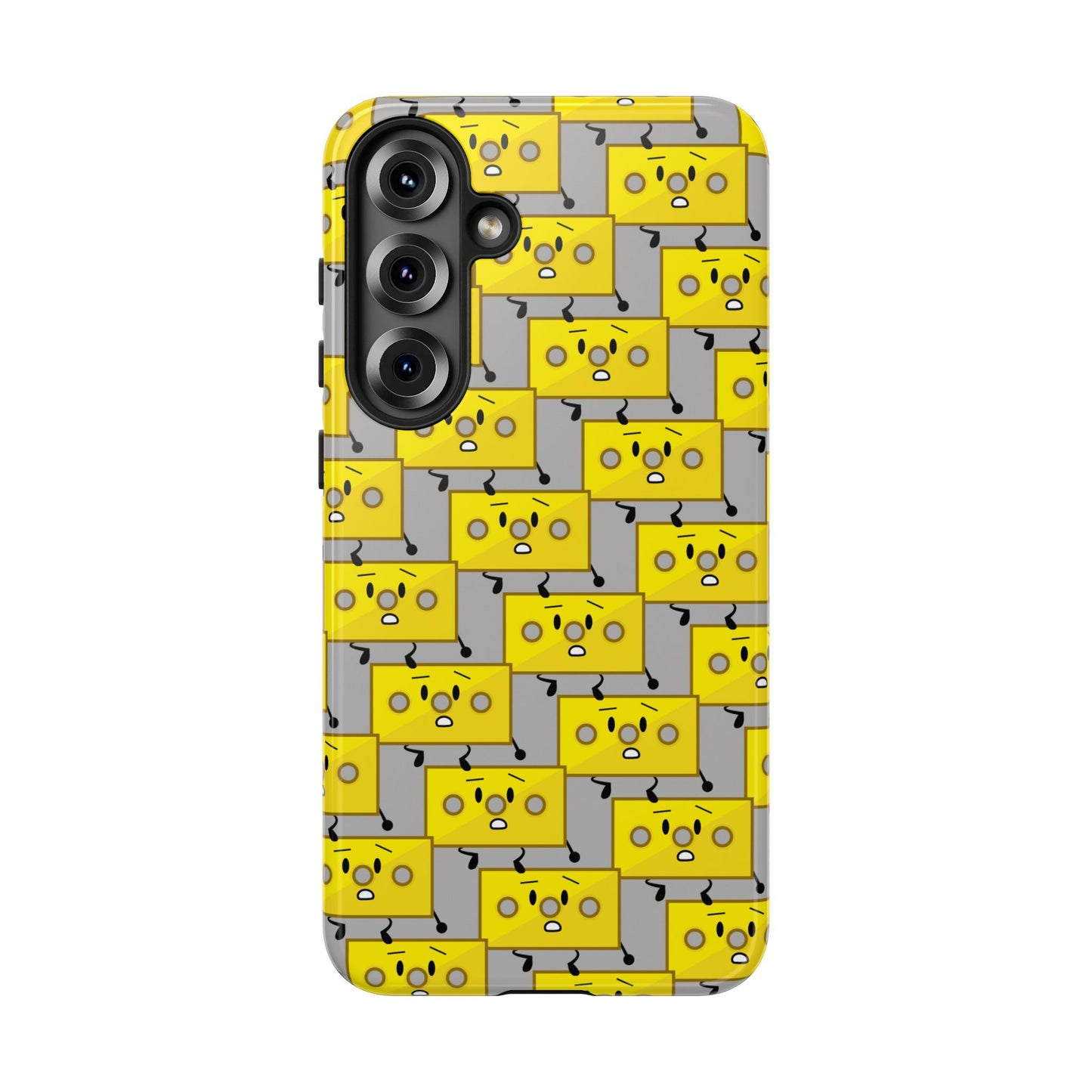 Cute Yellow Brick Pattern Phone Case — Cute Face Cartoon Protective iPhone Cover
