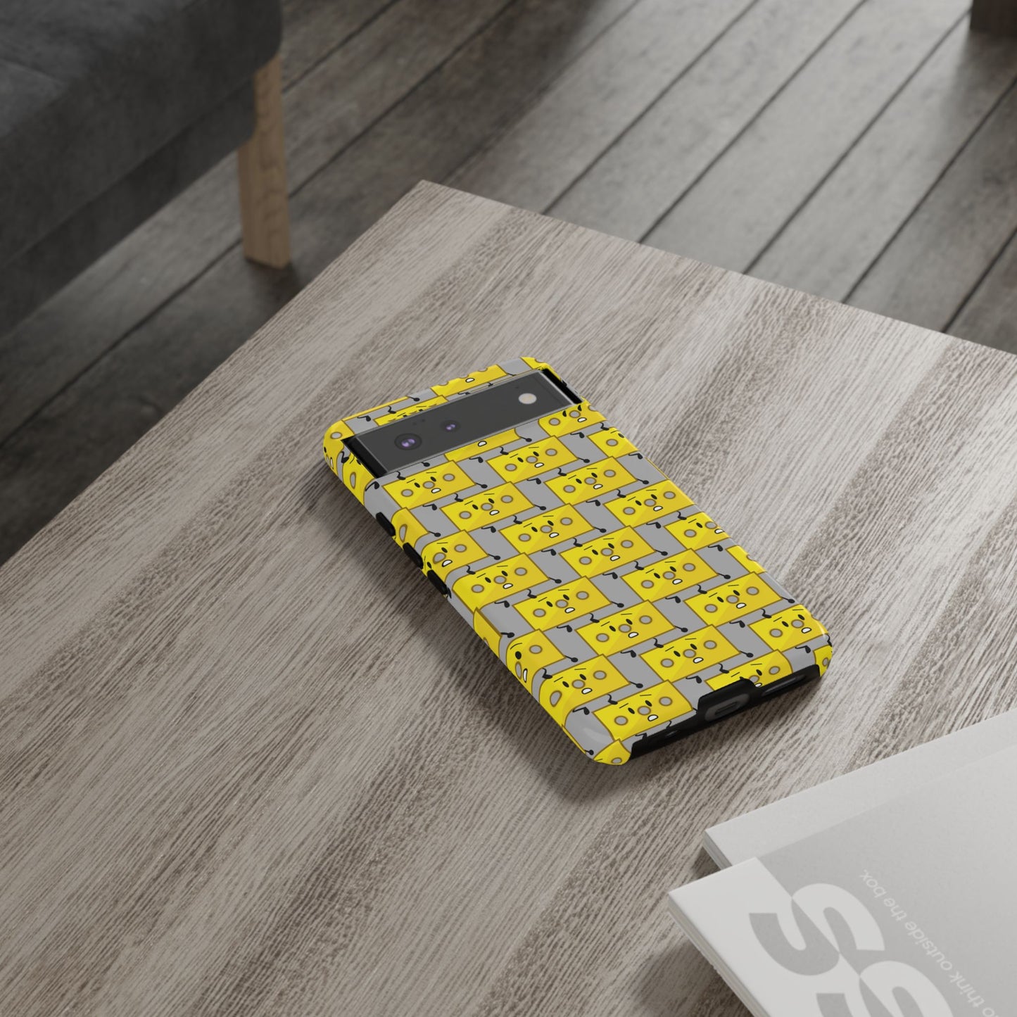 Cute Yellow Brick Pattern Phone Case — Cute Face Cartoon Protective iPhone Cover