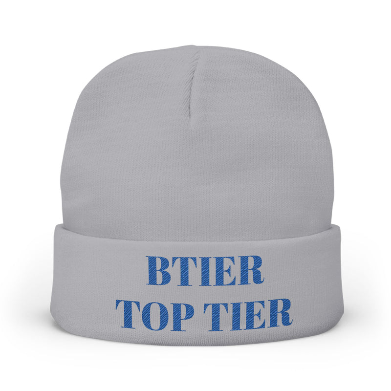 BTIER TOP TIER Embroidered Knit Beanie —Winter Hat