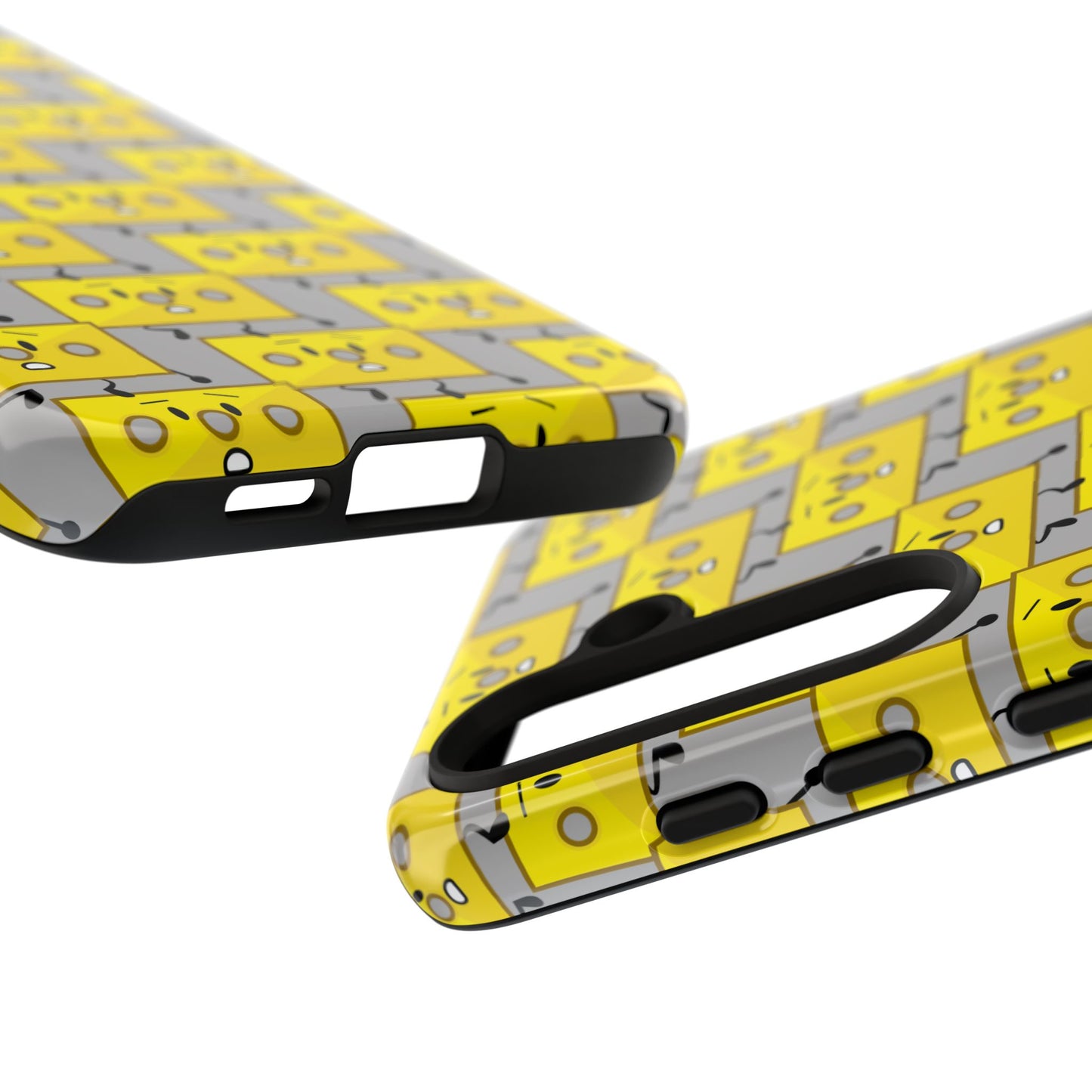 Cute Yellow Brick Pattern Phone Case — Cute Face Cartoon Protective iPhone Cover