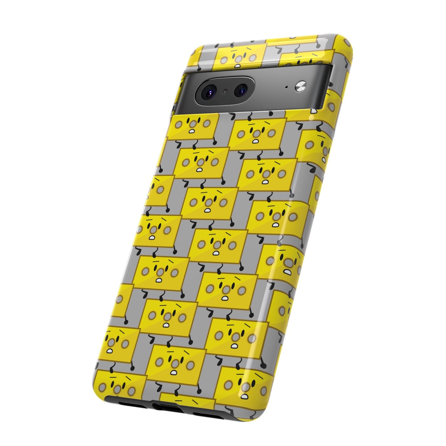 Cute Yellow Brick Pattern Phone Case — Cute Face Cartoon Protective iPhone Cover