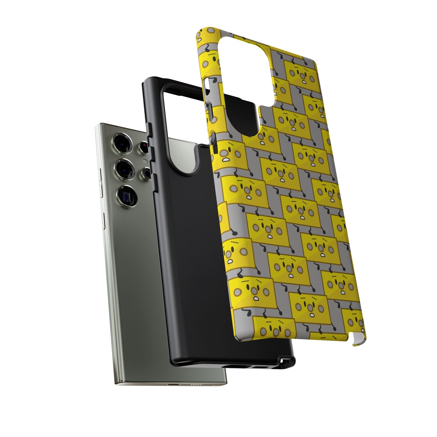 Cute Yellow Brick Pattern Phone Case — Cute Face Cartoon Protective iPhone Cover