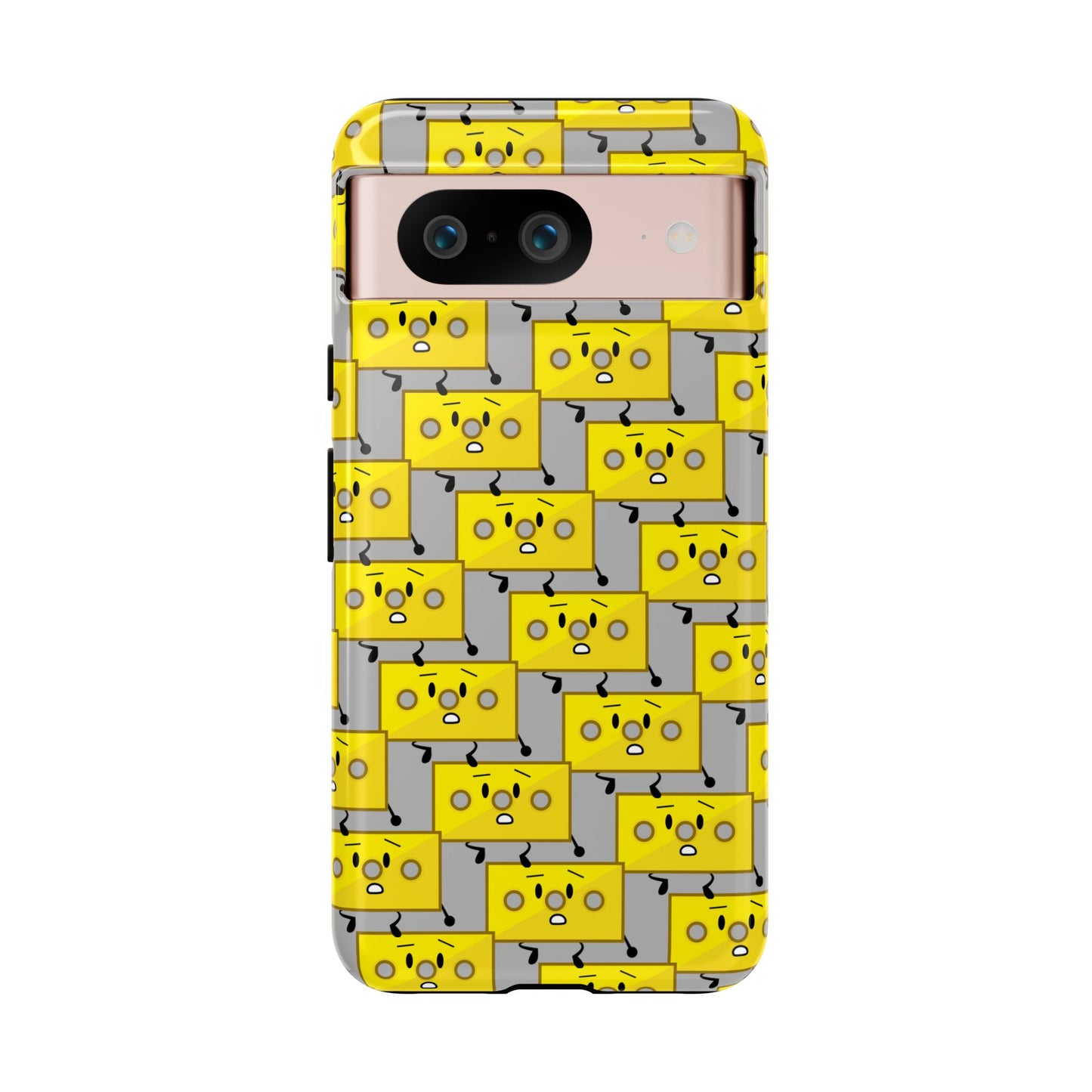 Cute Yellow Brick Pattern Phone Case — Cute Face Cartoon Protective iPhone Cover