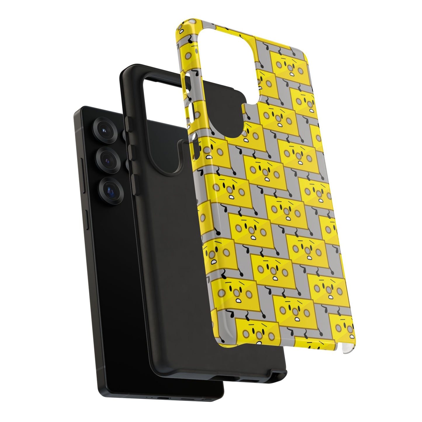 Cute Yellow Brick Pattern Phone Case — Cute Face Cartoon Protective iPhone Cover