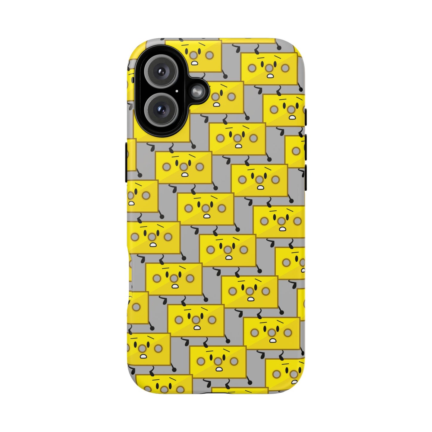 Cute Yellow Brick Pattern Phone Case — Cute Face Cartoon Protective iPhone Cover