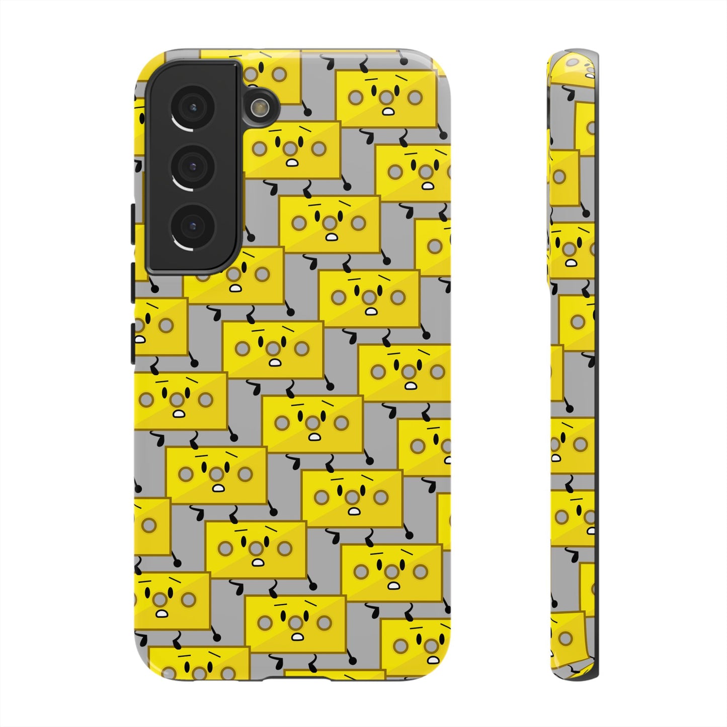 Cute Yellow Brick Pattern Phone Case — Cute Face Cartoon Protective iPhone Cover