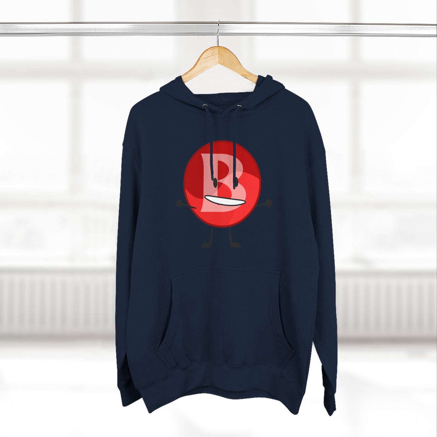 Funny Red Button Character Hoodie – "Branimator" Graphic Fleece Pullover