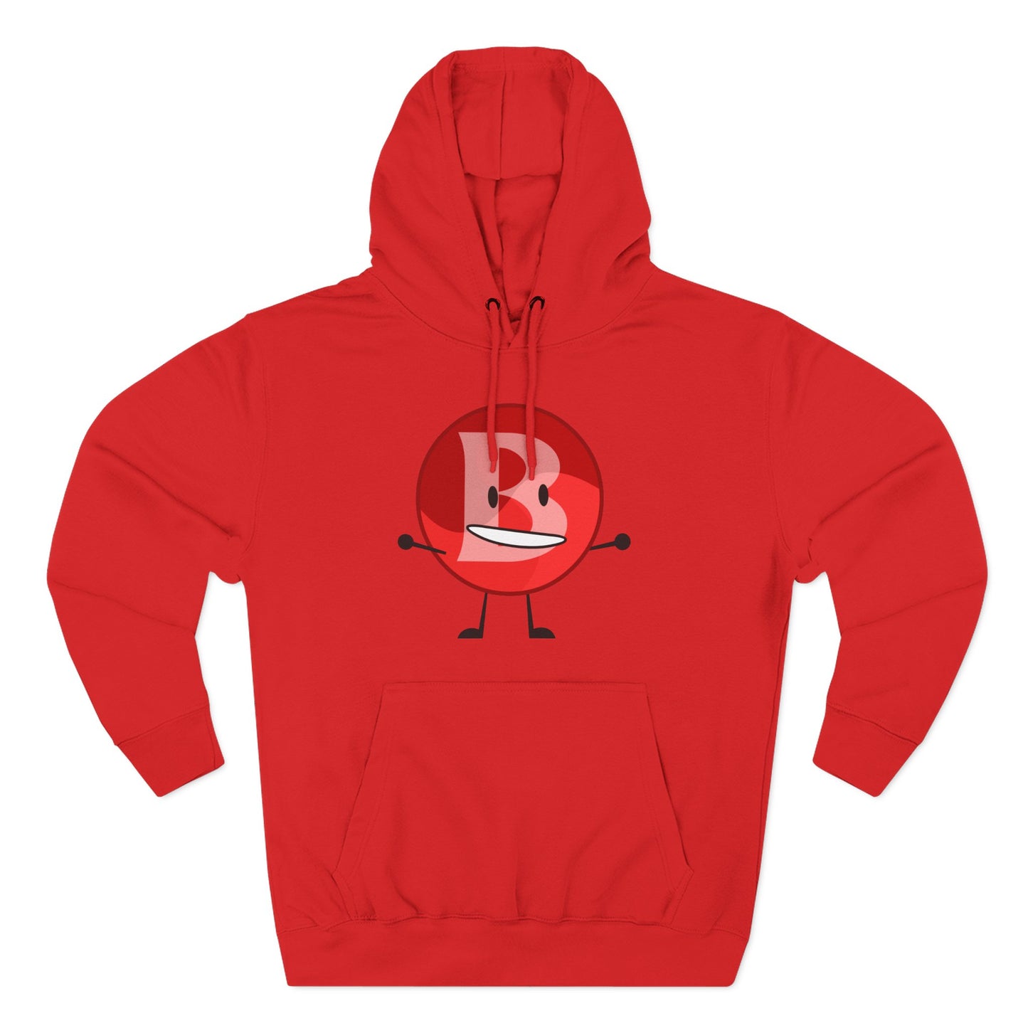 Funny Red Button Character Hoodie – "Branimator" Graphic Fleece Pullover