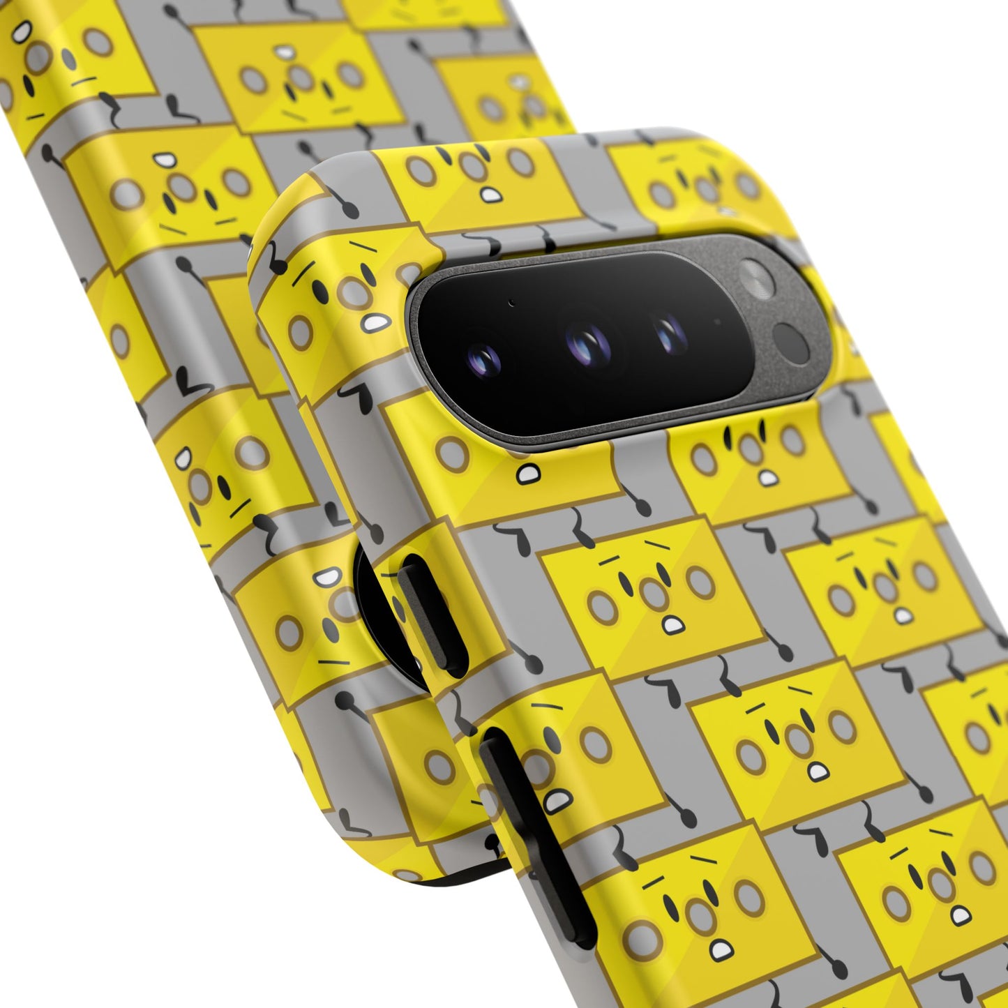 Cute Yellow Brick Pattern Phone Case — Cute Face Cartoon Protective iPhone Cover