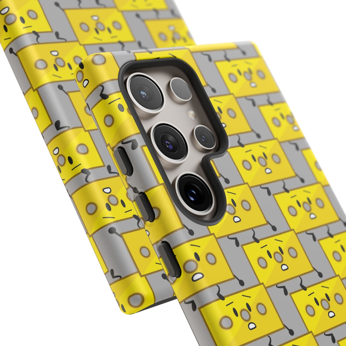 Cute Yellow Brick Pattern Phone Case — Cute Face Cartoon Protective iPhone Cover