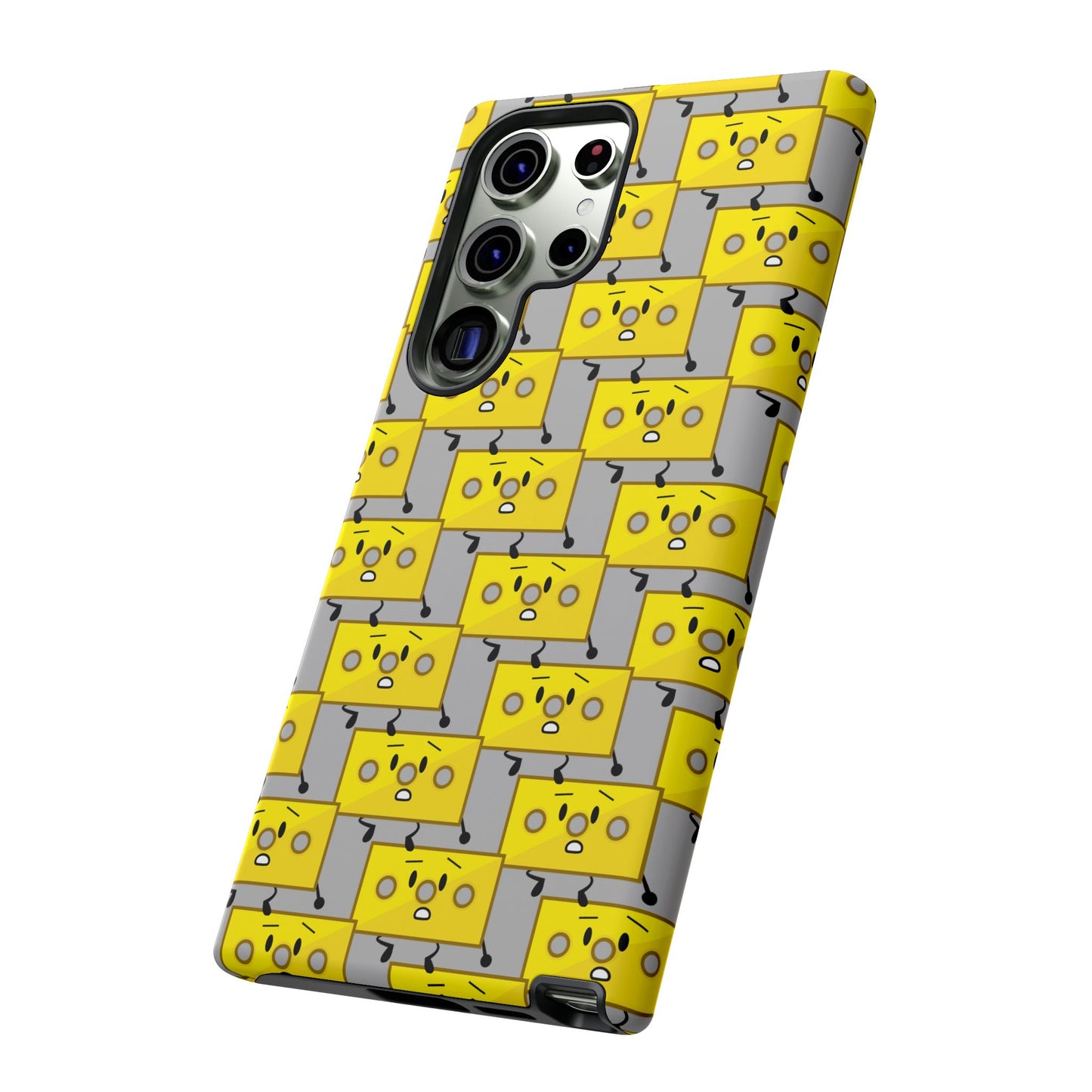 Cute Yellow Brick Pattern Phone Case — Cute Face Cartoon Protective iPhone Cover