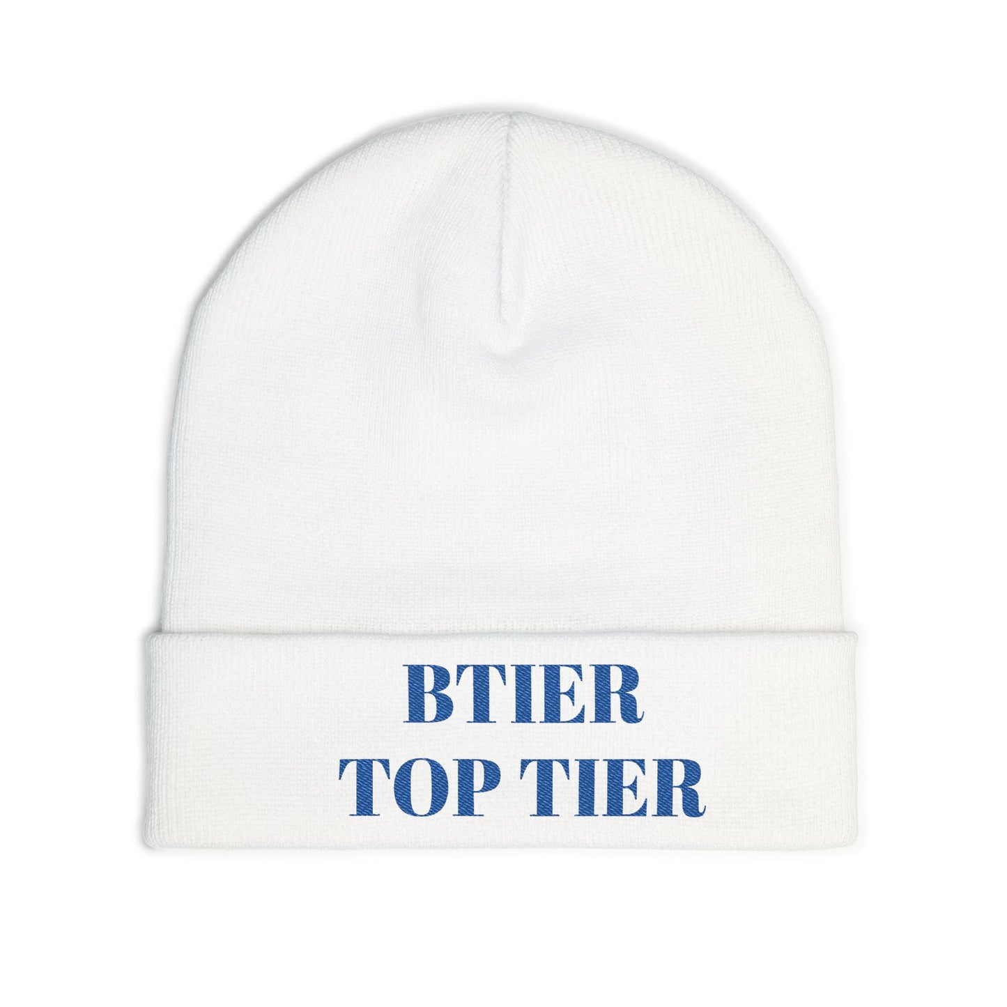 BTIER TOP TIER Embroidered Knit Beanie —Winter Hat