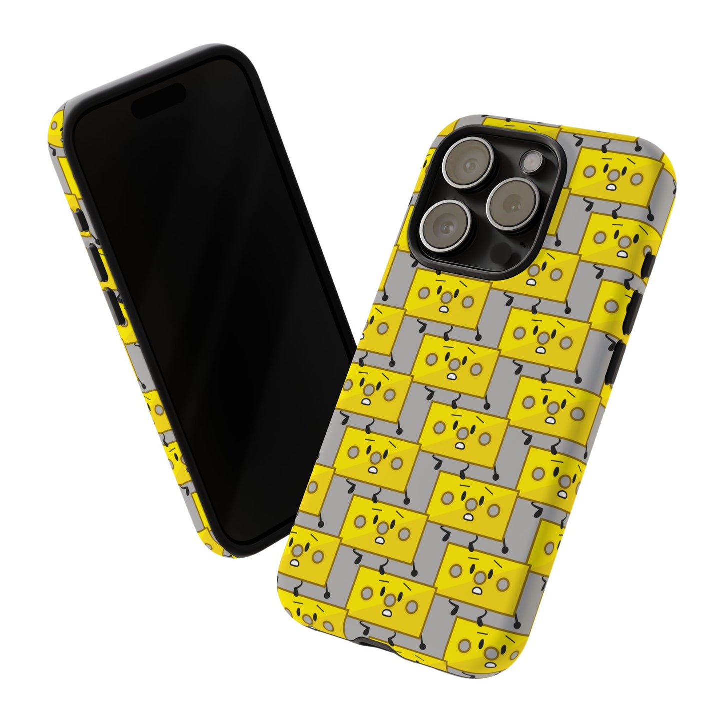 Cute Yellow Brick Pattern Phone Case — Cute Face Cartoon Protective iPhone Cover