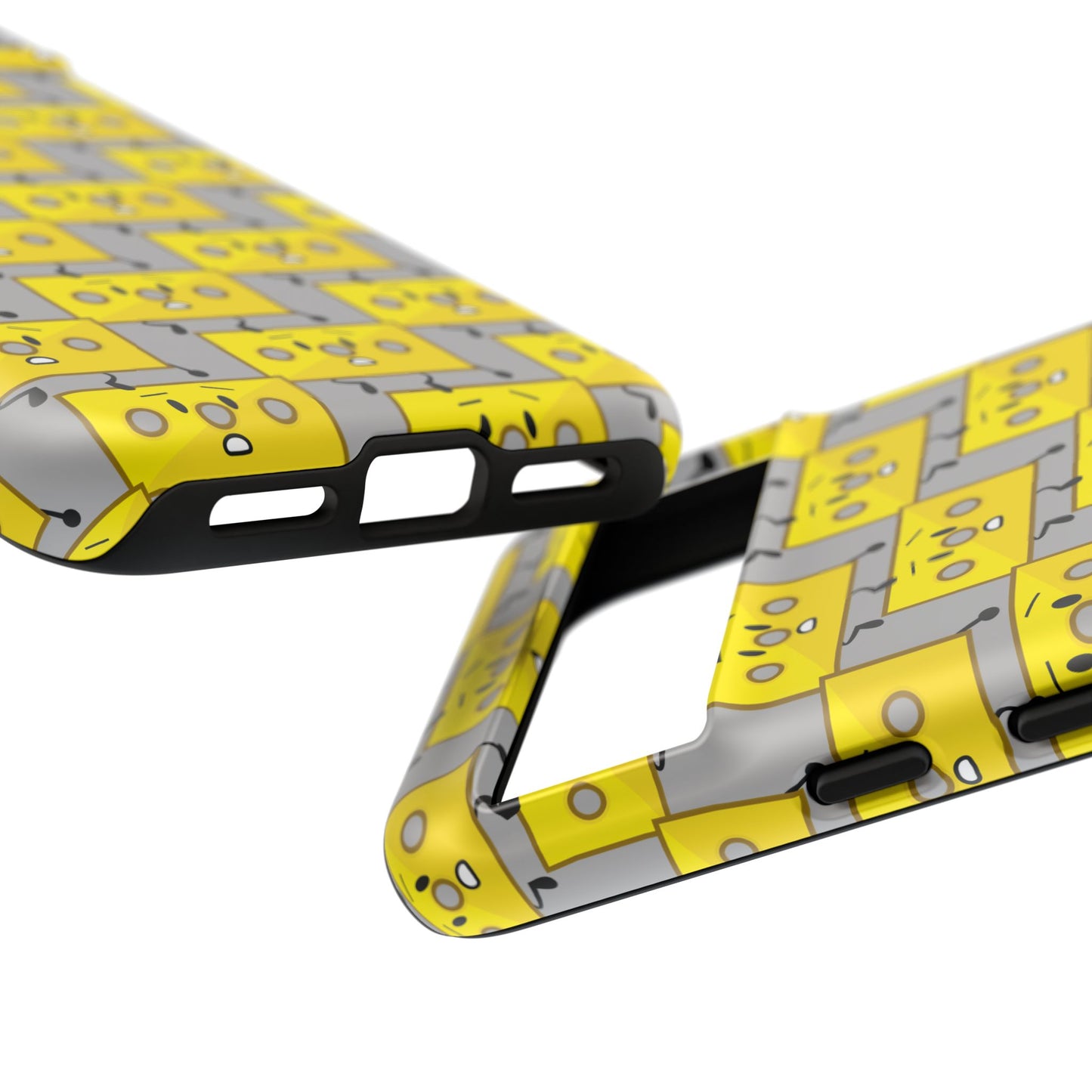 Cute Yellow Brick Pattern Phone Case — Cute Face Cartoon Protective iPhone Cover