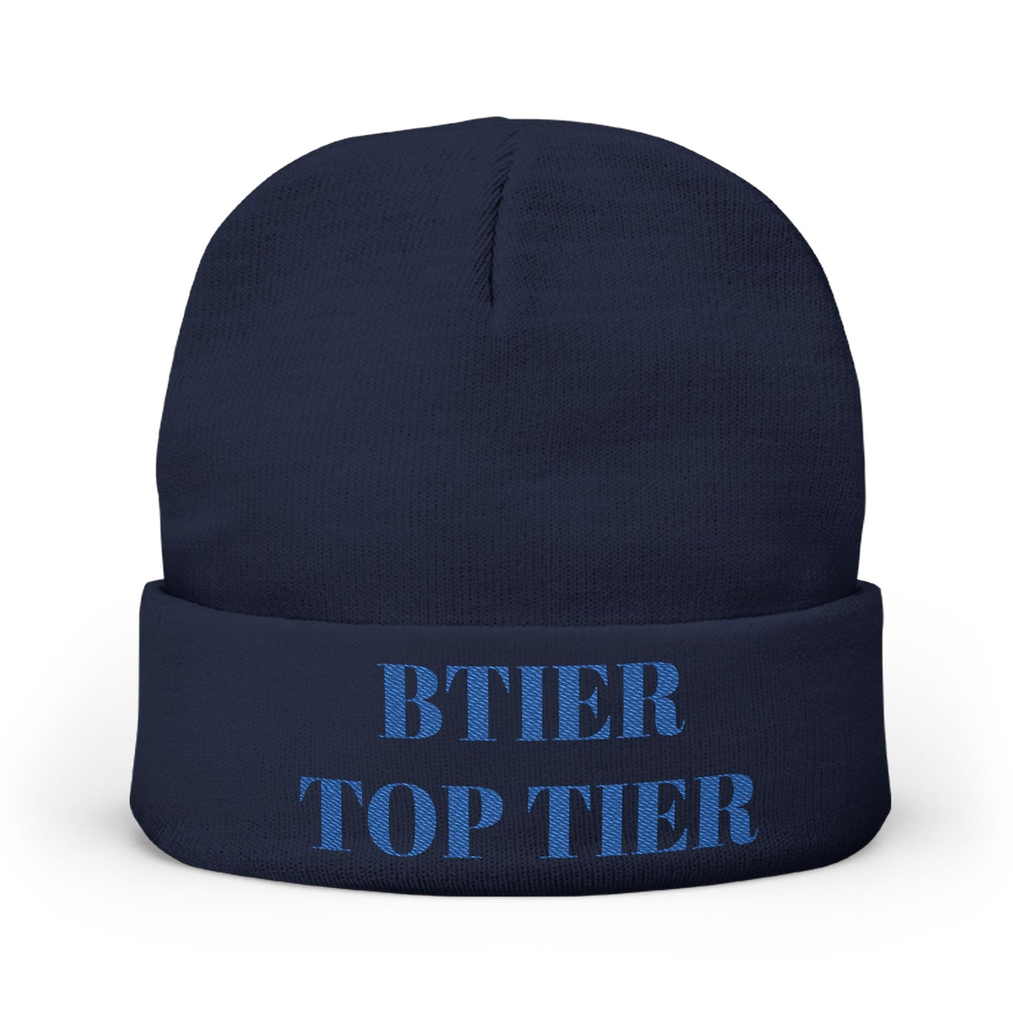 BTIER TOP TIER Embroidered Knit Beanie —Winter Hat