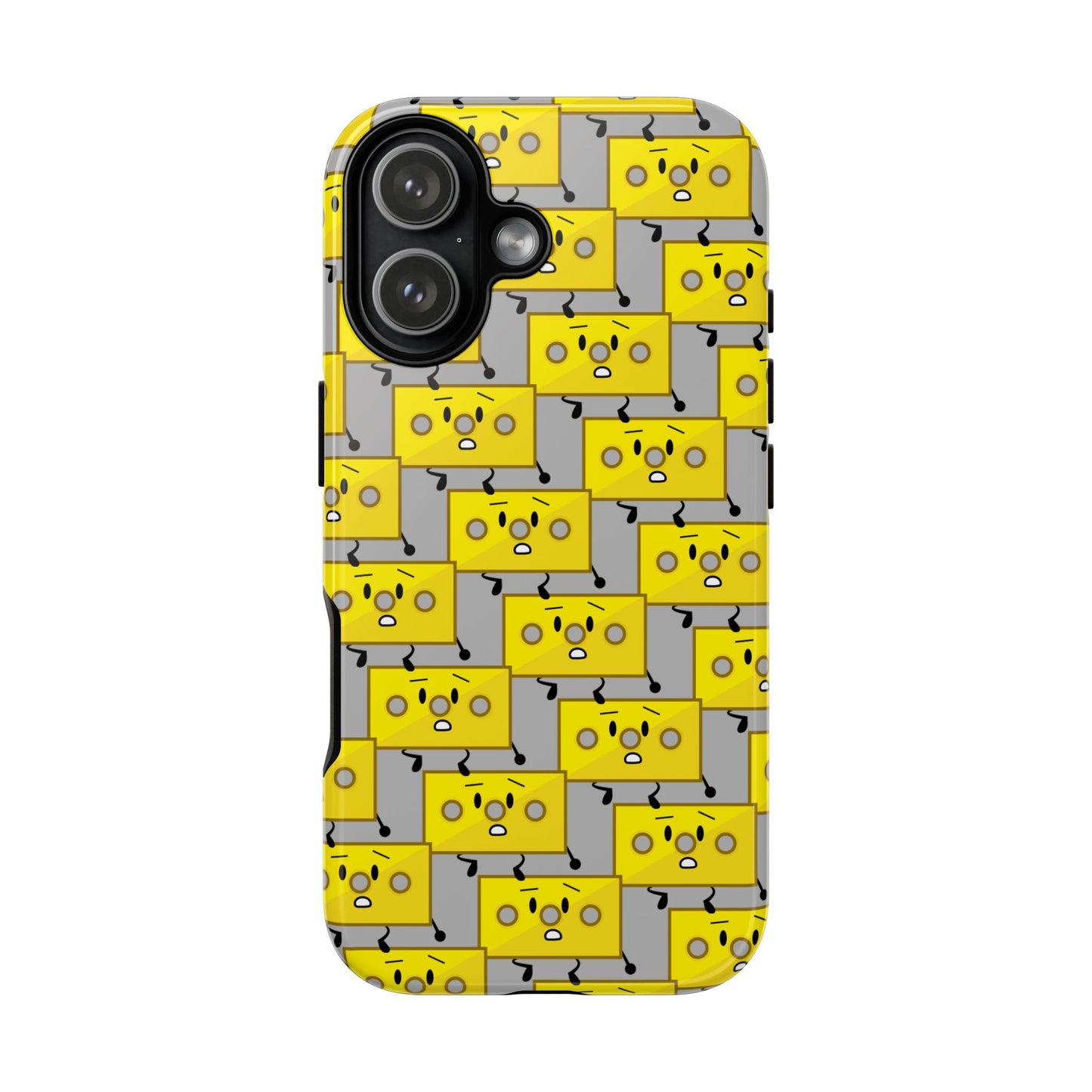 Cute Yellow Brick Pattern Phone Case — Cute Face Cartoon Protective iPhone Cover